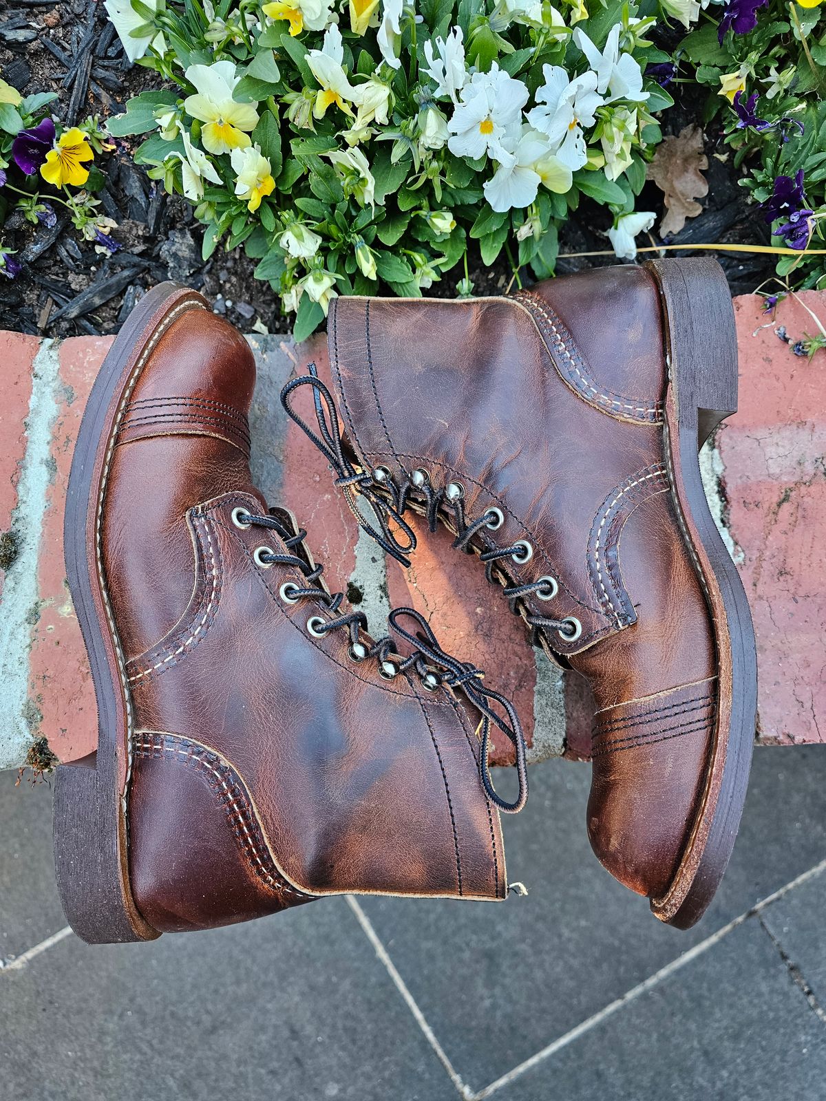 Photo by avizham on November 1, 2023 of the Red Wing Iron Ranger in S.B. Foot Copper Rough and Tough.
