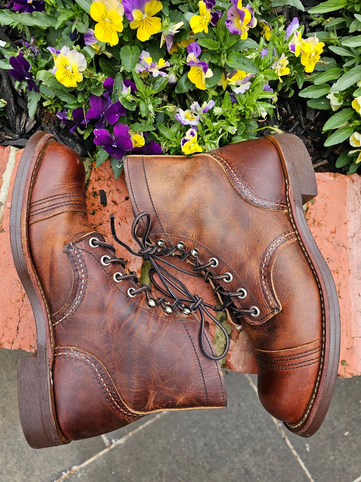 Photo by avizham on December 1, 2023 of the Red Wing Iron Ranger in S.B. Foot Copper Rough and Tough.