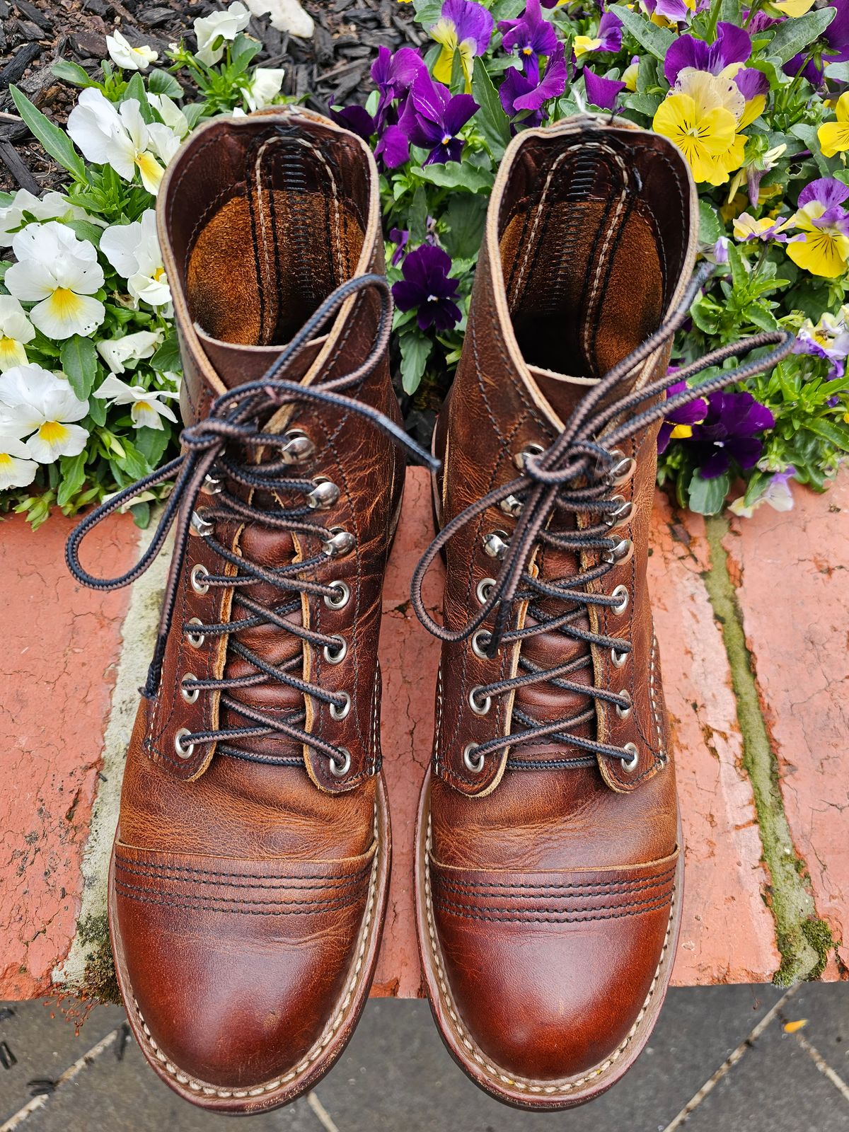 Photo by avizham on December 1, 2023 of the Red Wing Iron Ranger in S.B. Foot Copper Rough and Tough.