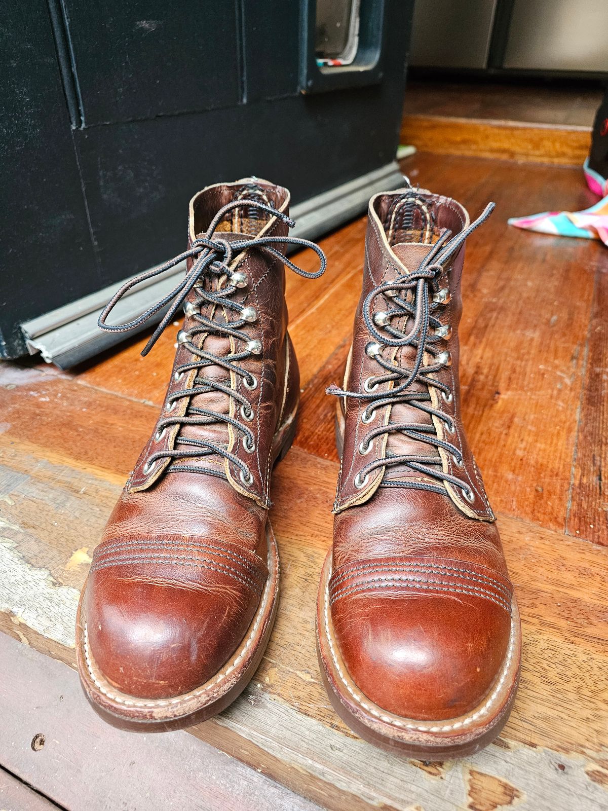 Photo by avizham on February 5, 2024 of the Red Wing Iron Ranger in S.B. Foot Copper Rough and Tough.