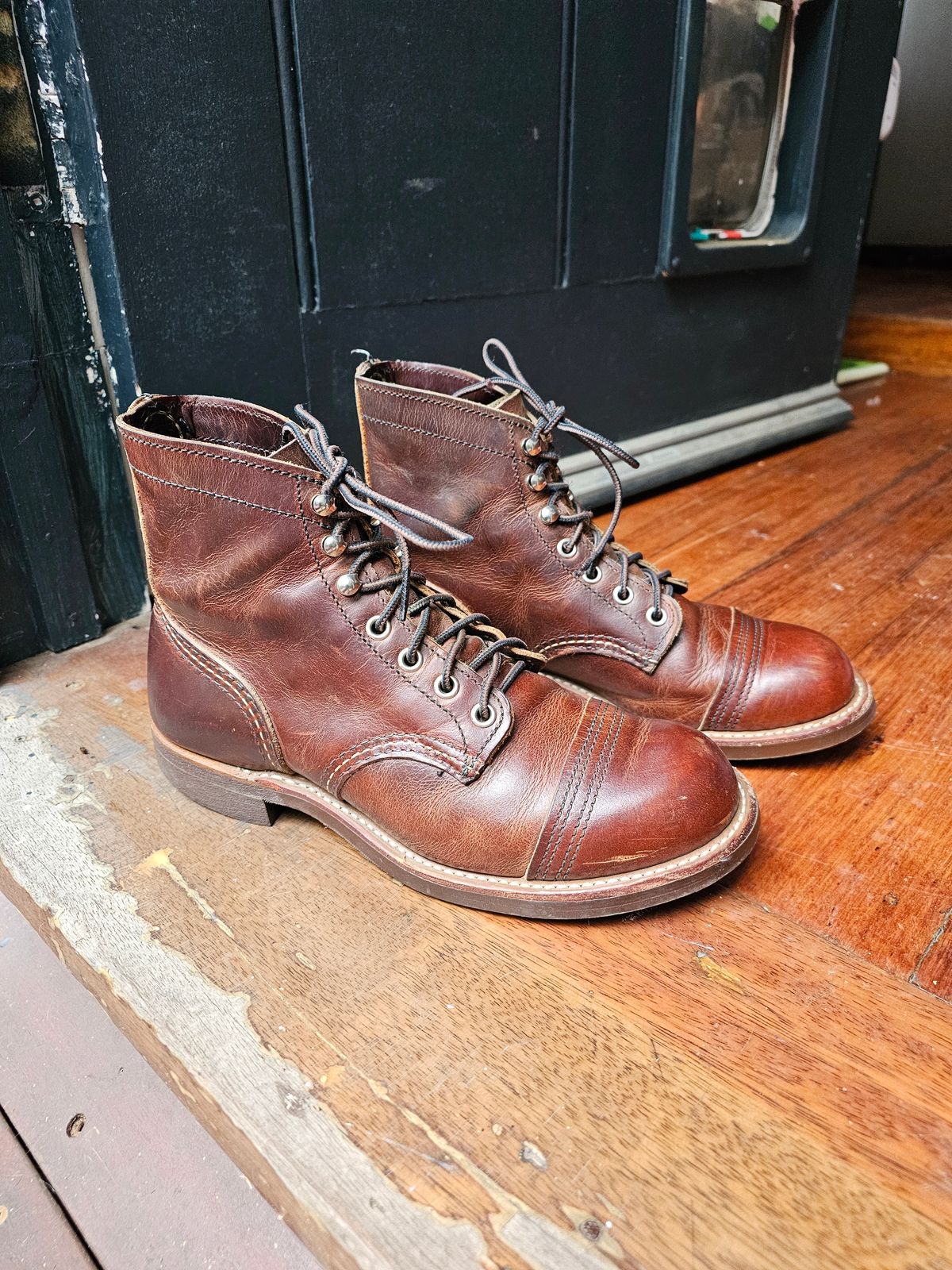 Photo by avizham on February 5, 2024 of the Red Wing Iron Ranger in S.B. Foot Copper Rough and Tough.