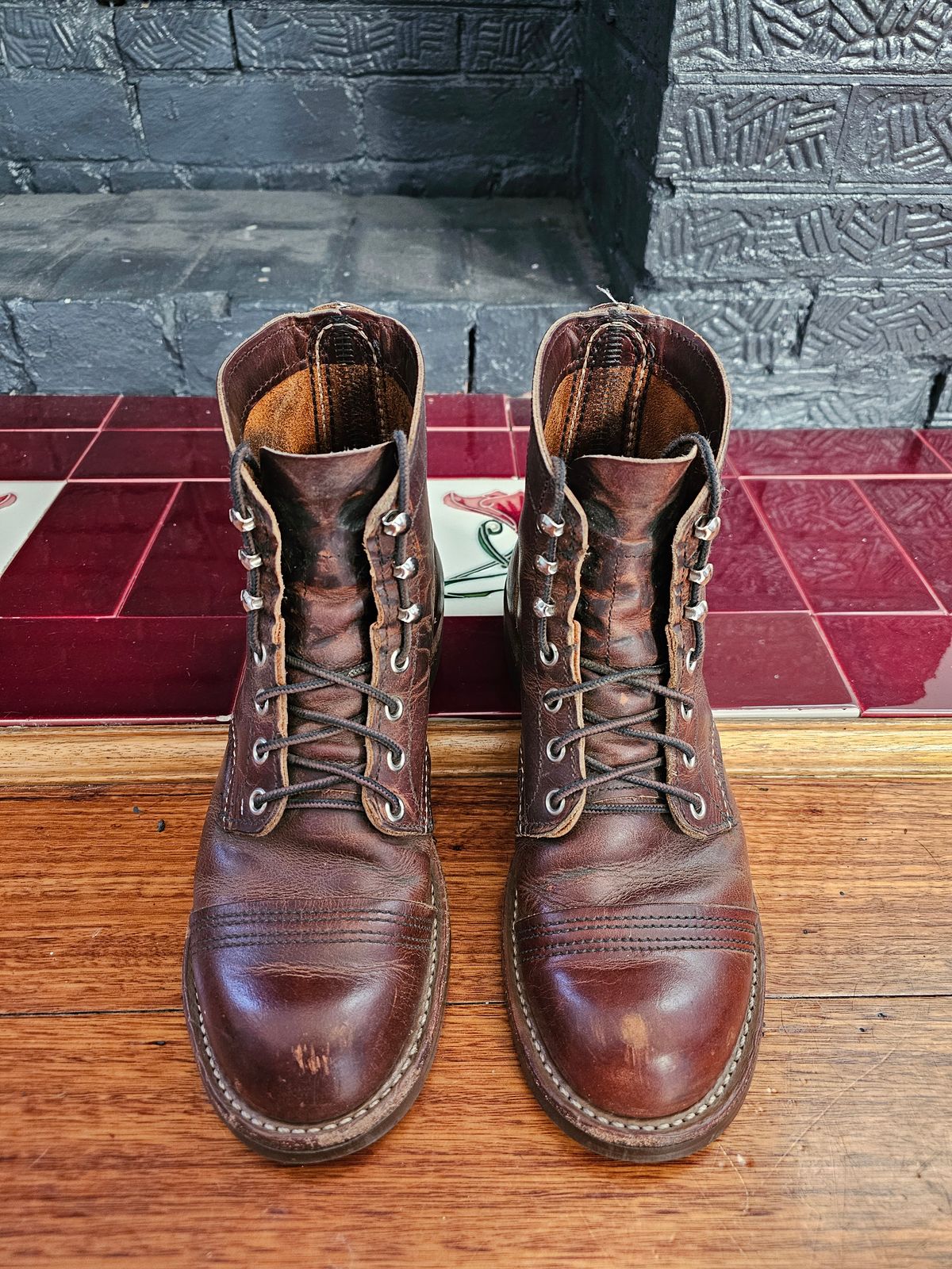 Photo by avizham on March 4, 2024 of the Red Wing Iron Ranger in S.B. Foot Copper Rough and Tough.