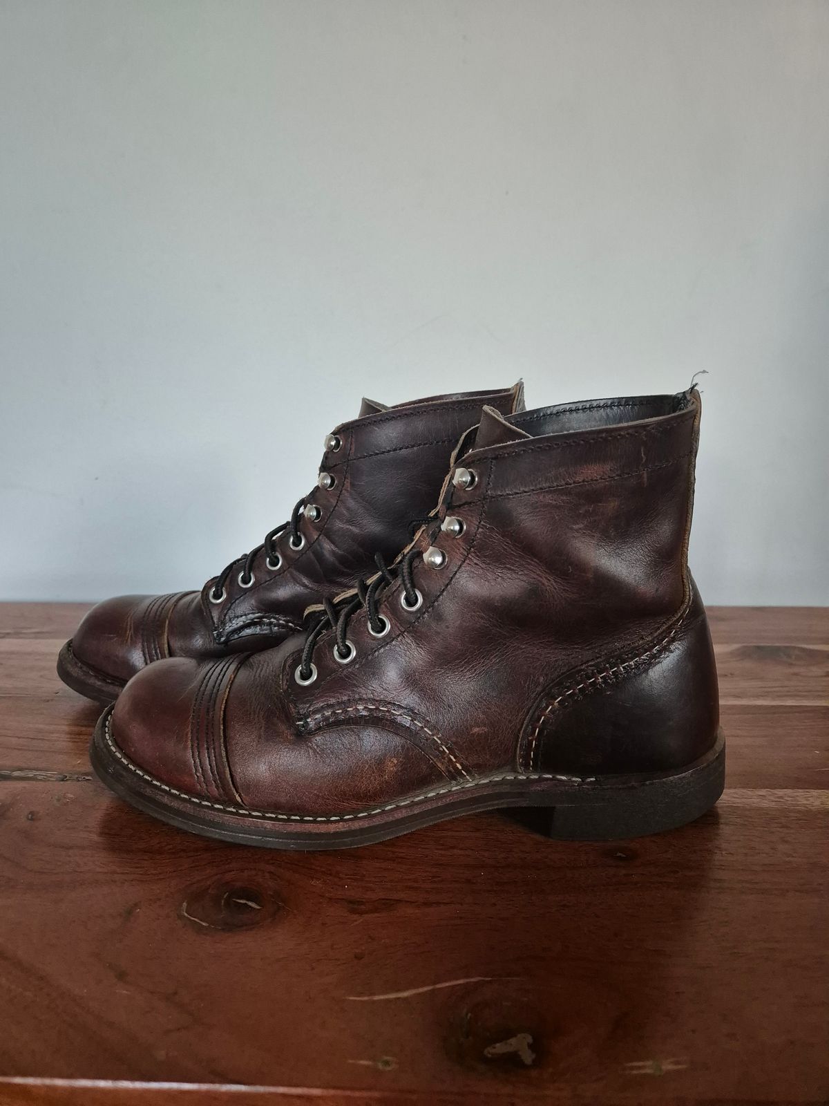 Photo by avizham on April 3, 2024 of the Red Wing Iron Ranger in S.B. Foot Copper Rough and Tough.