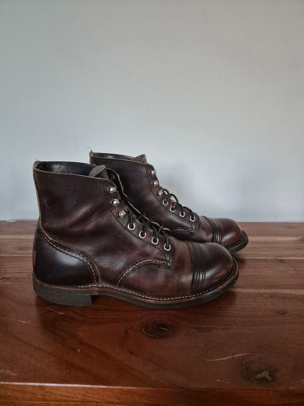 Photo by avizham on April 3, 2024 of the Red Wing Iron Ranger in S.B. Foot Copper Rough and Tough.