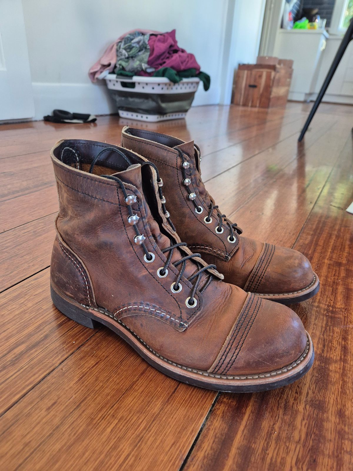 Photo by avizham on November 4, 2024 of the Red Wing Iron Ranger in S.B. Foot Copper Rough and Tough.