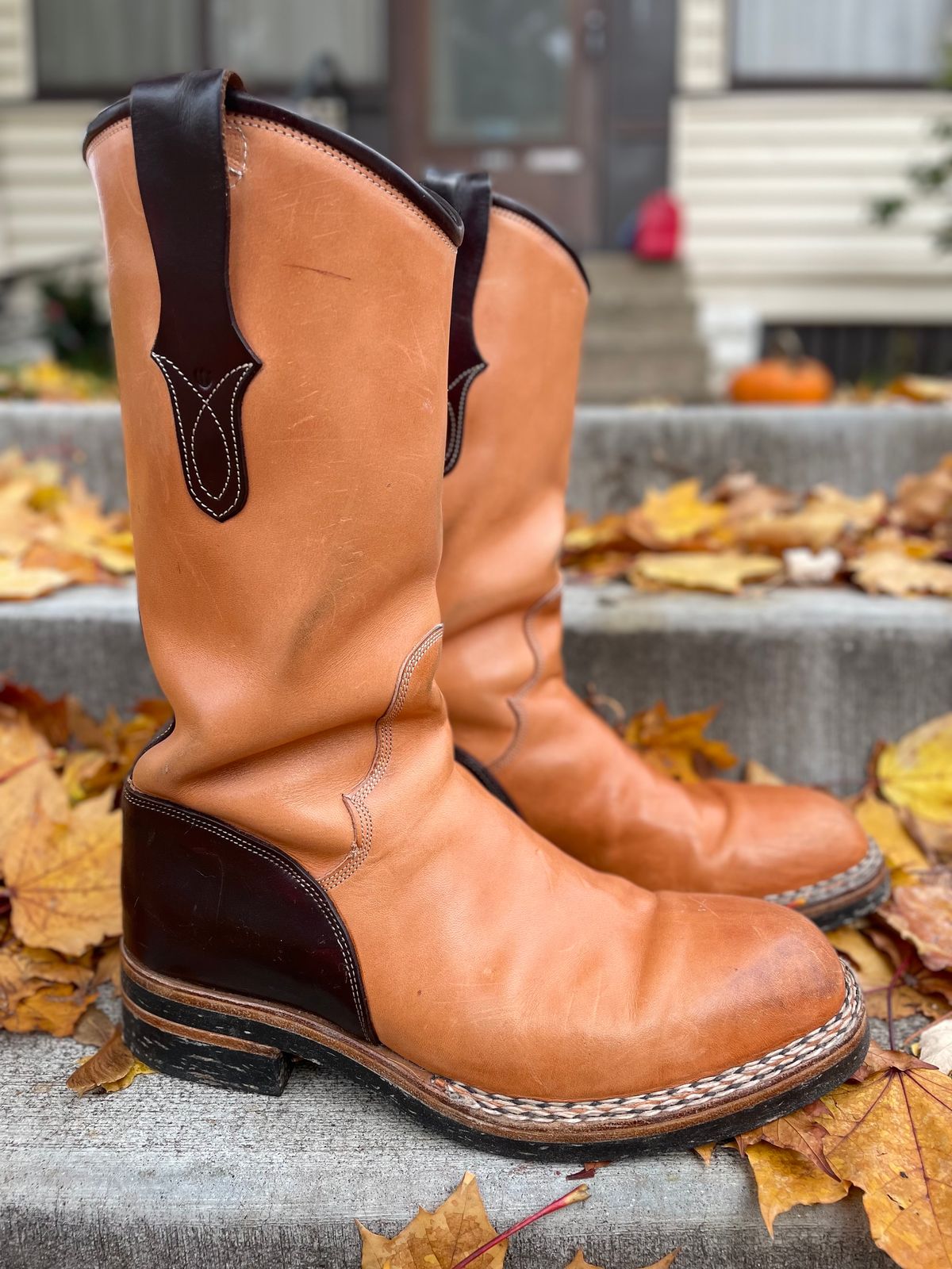 Photo by amara on November 1, 2023 of the Amara Hark-Weber Custom Model in Wickett & Craig Natural Glazed Harness.
