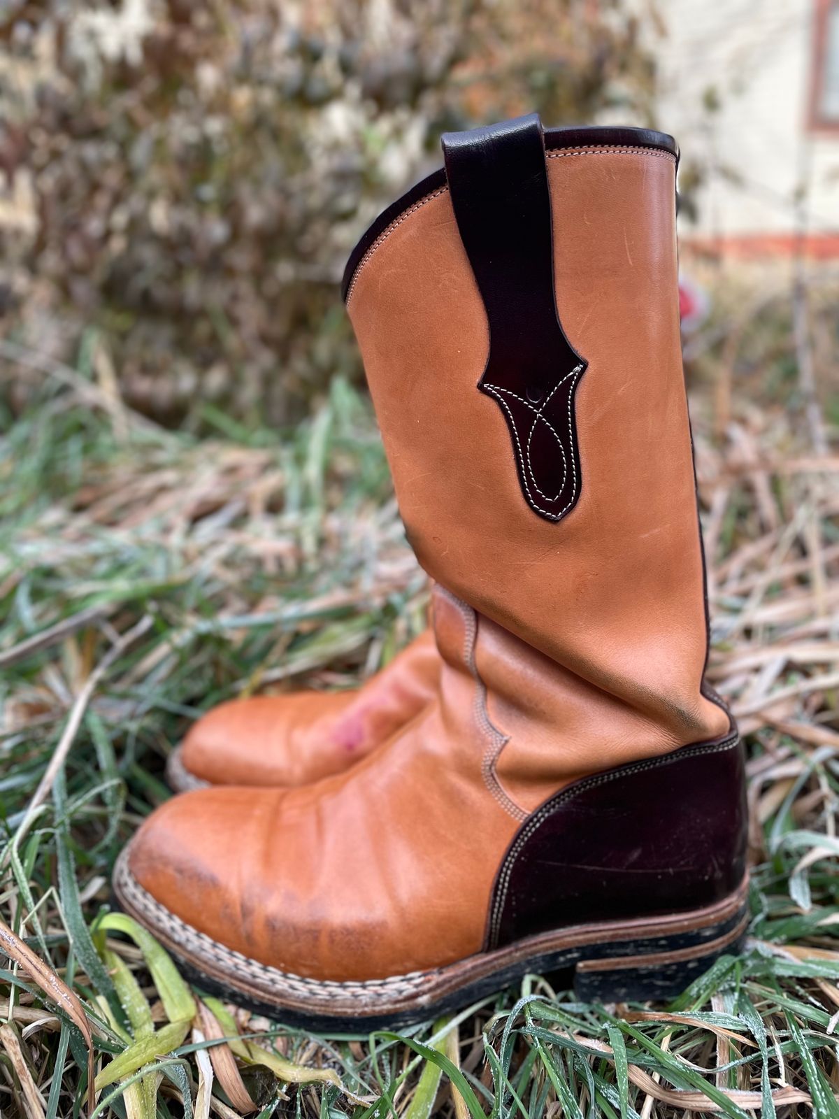 Photo by amara on December 1, 2023 of the Amara Hark-Weber Custom Model in Wickett & Craig Natural Glazed Harness.