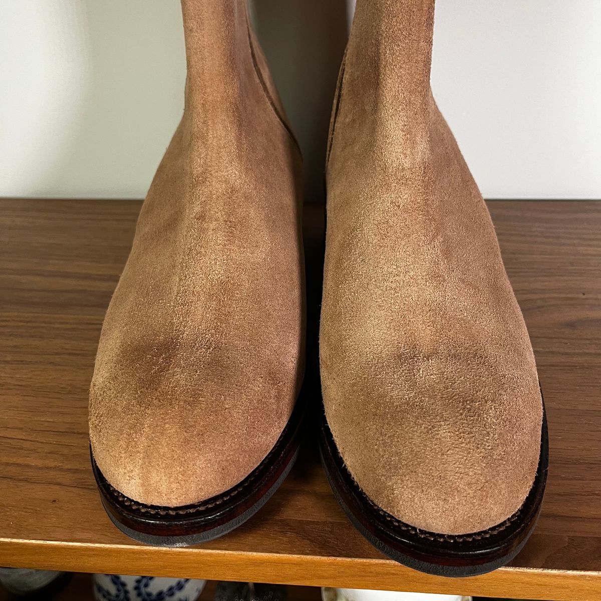 Photo by jamesherlihy on November 2, 2023 of the Viberg herald in Eco Veg Fallow Suede Roughout.