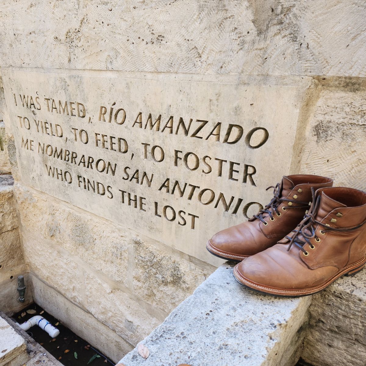 Photo by ejw on December 5, 2023 of the Grant Stone Diesel Boot in Horween Dune Chromexcel.