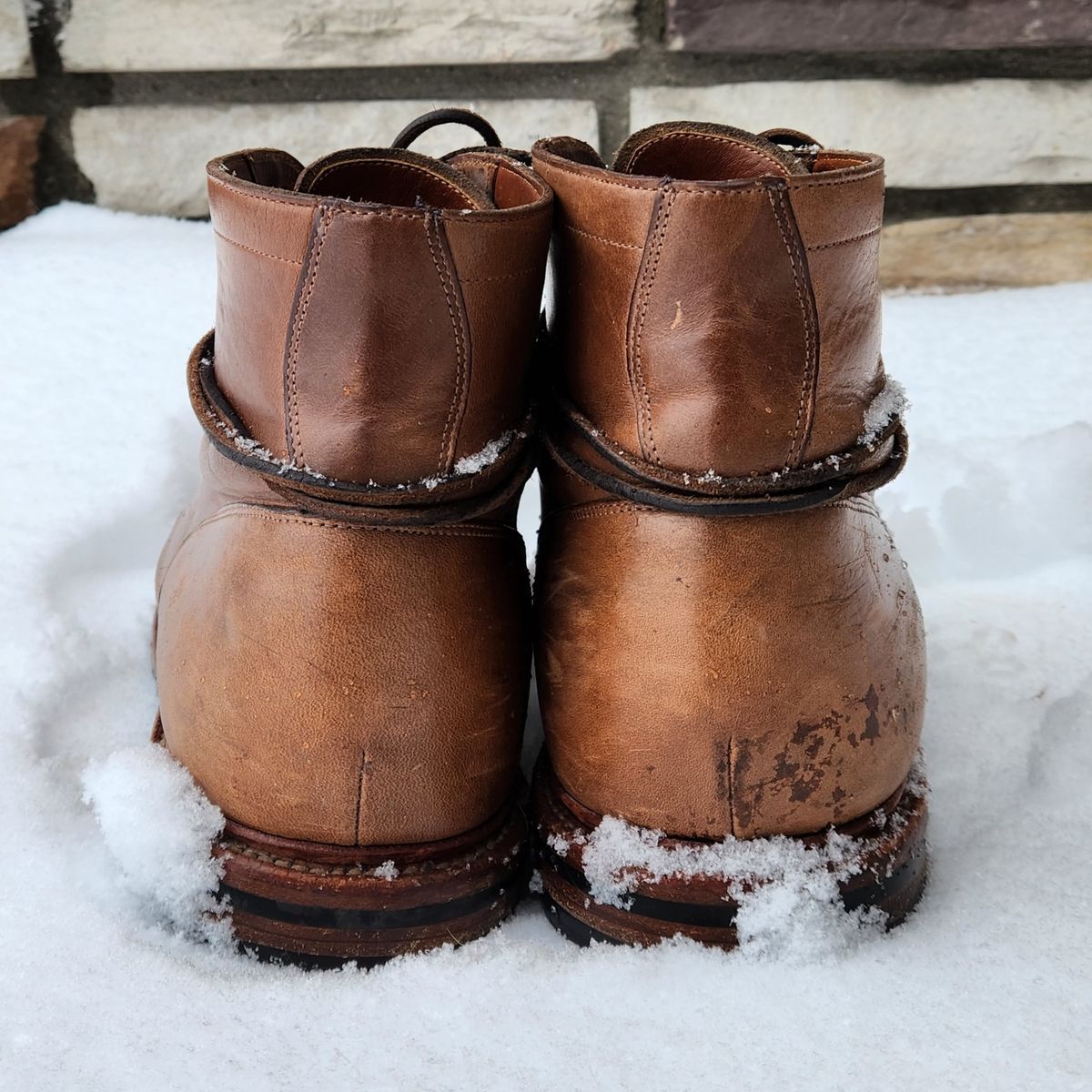 Photo by ejw on February 3, 2024 of the Grant Stone Diesel Boot in Horween Dune Chromexcel.