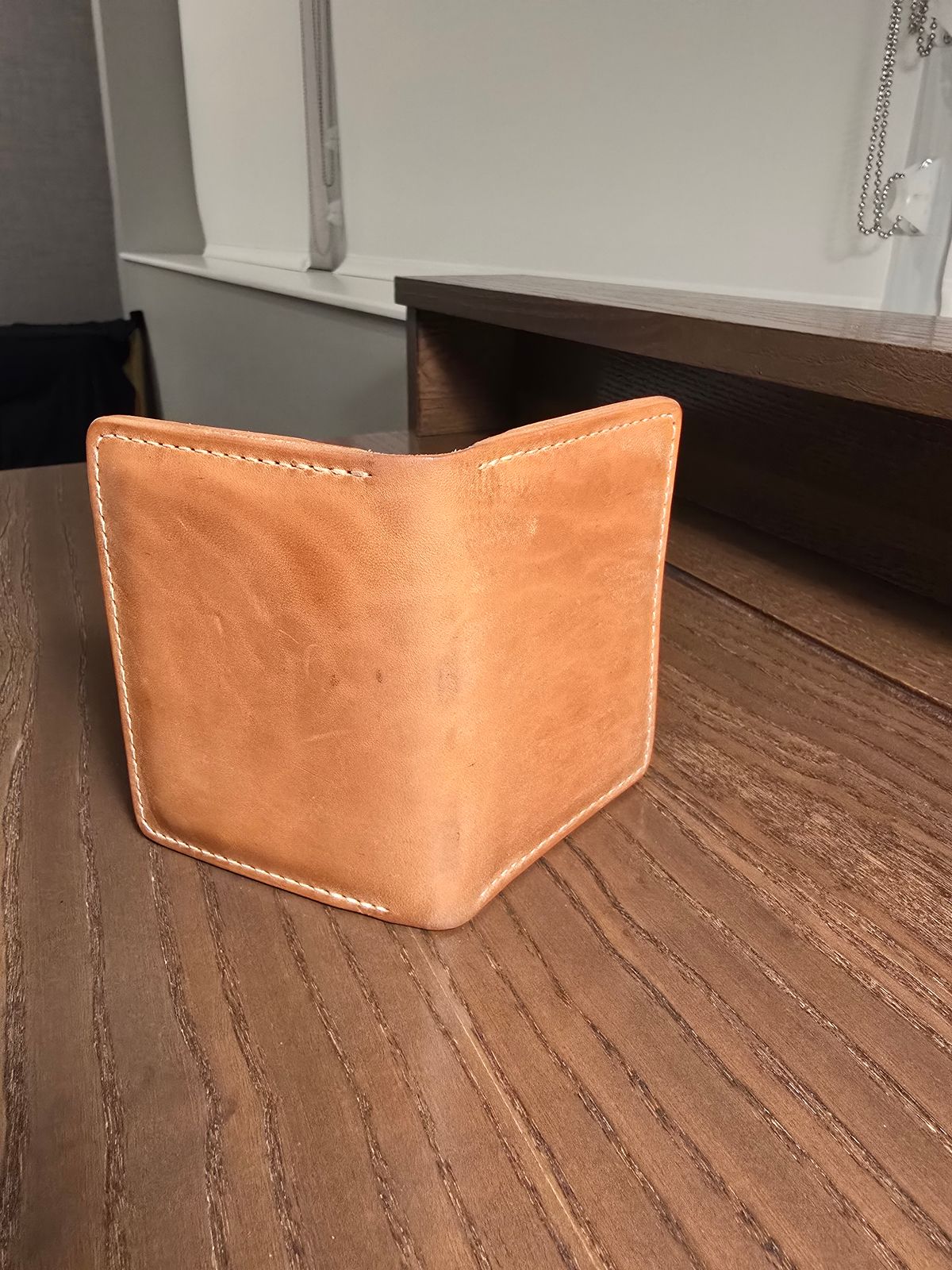 Photo by LouisvilleLeatherGuy on November 5, 2025 of the Ashland Leather Co. Bugs Moran in Horween Natural Pit-Tanned Horsebutt.