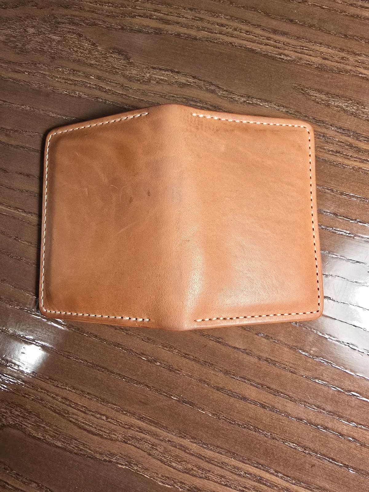 Photo by LouisvilleLeatherGuy on November 5, 2025 of the Ashland Leather Co. Bugs Moran in Horween Natural Pit-Tanned Horsebutt.