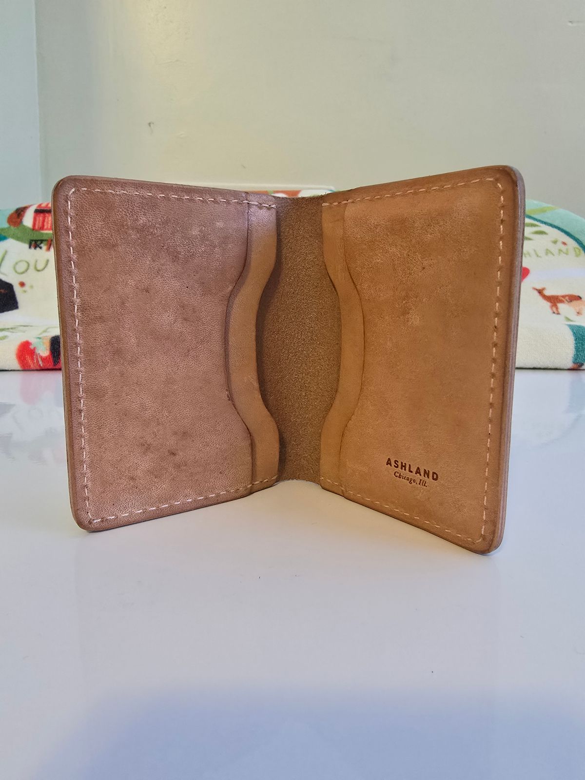 Photo by LouisvilleLeatherGuy on January 5, 2026 of the Ashland Leather Co. Bugs Moran in Horween Natural Pit-Tanned Horsebutt.