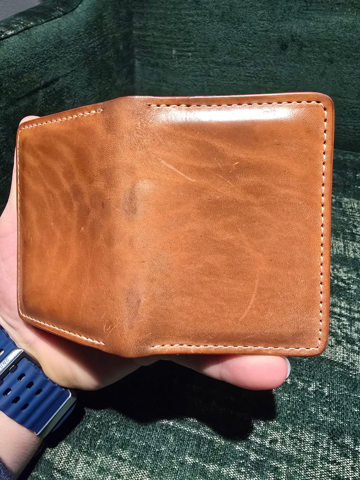 Photo by LouisvilleLeatherGuy on February 5, 2026 of the Ashland Leather Co. Bugs Moran in Horween Natural Pit-Tanned Horsebutt.