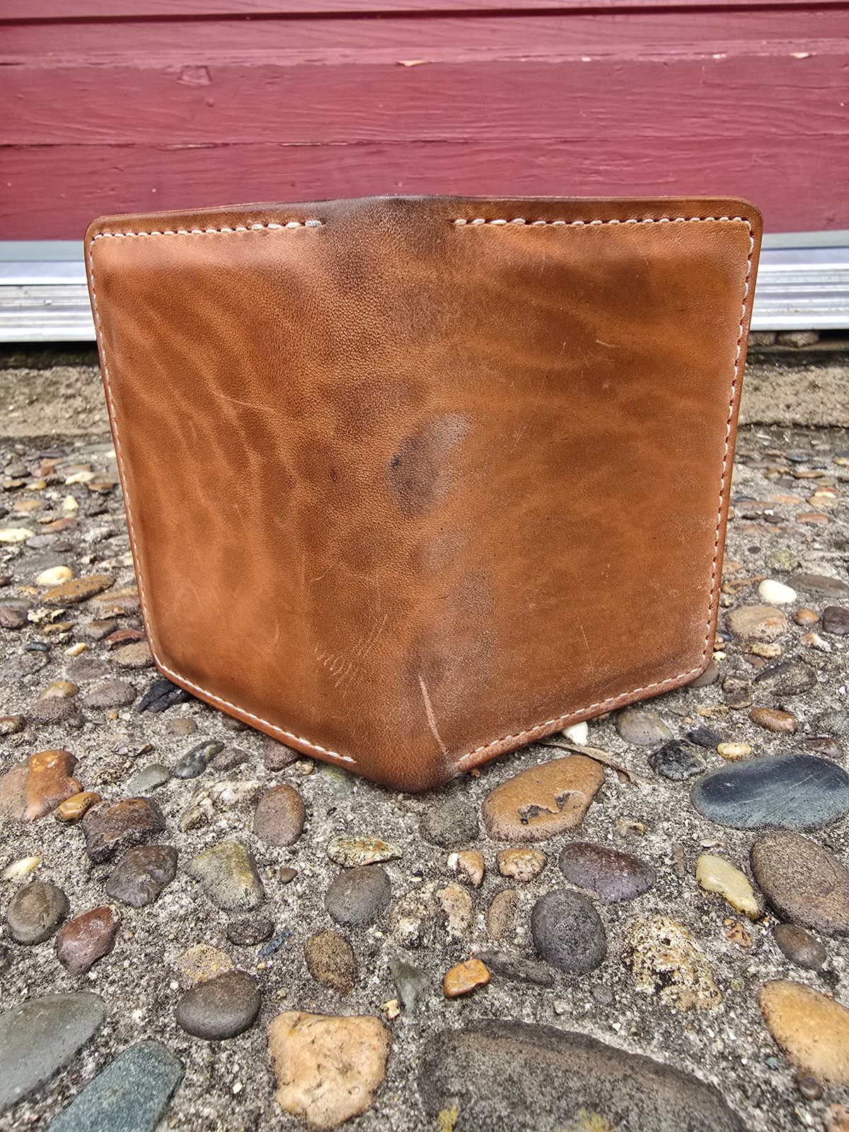 Photo by LouisvilleLeatherGuy on March 3, 2026 of the Ashland Leather Co. Bugs Moran in Horween Natural Pit-Tanned Horsebutt.