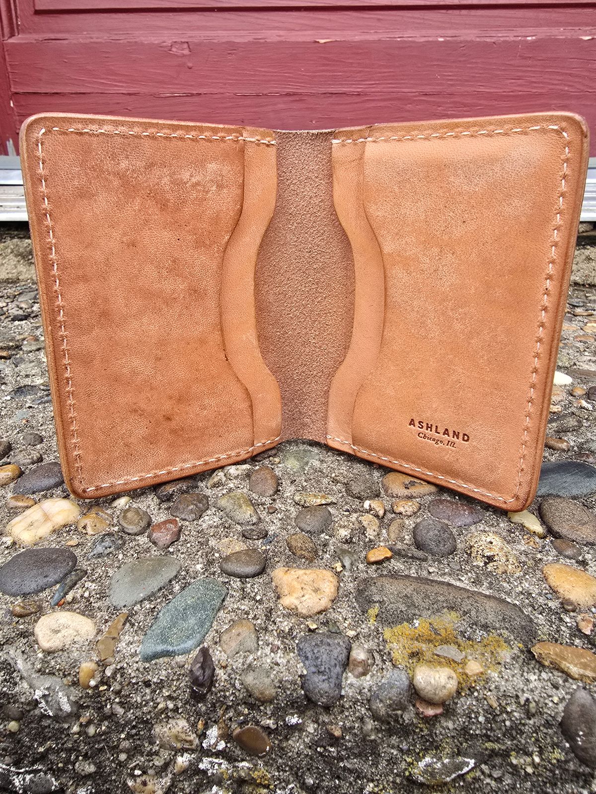 Photo by LouisvilleLeatherGuy on March 3, 2026 of the Ashland Leather Co. Bugs Moran in Horween Natural Pit-Tanned Horsebutt.