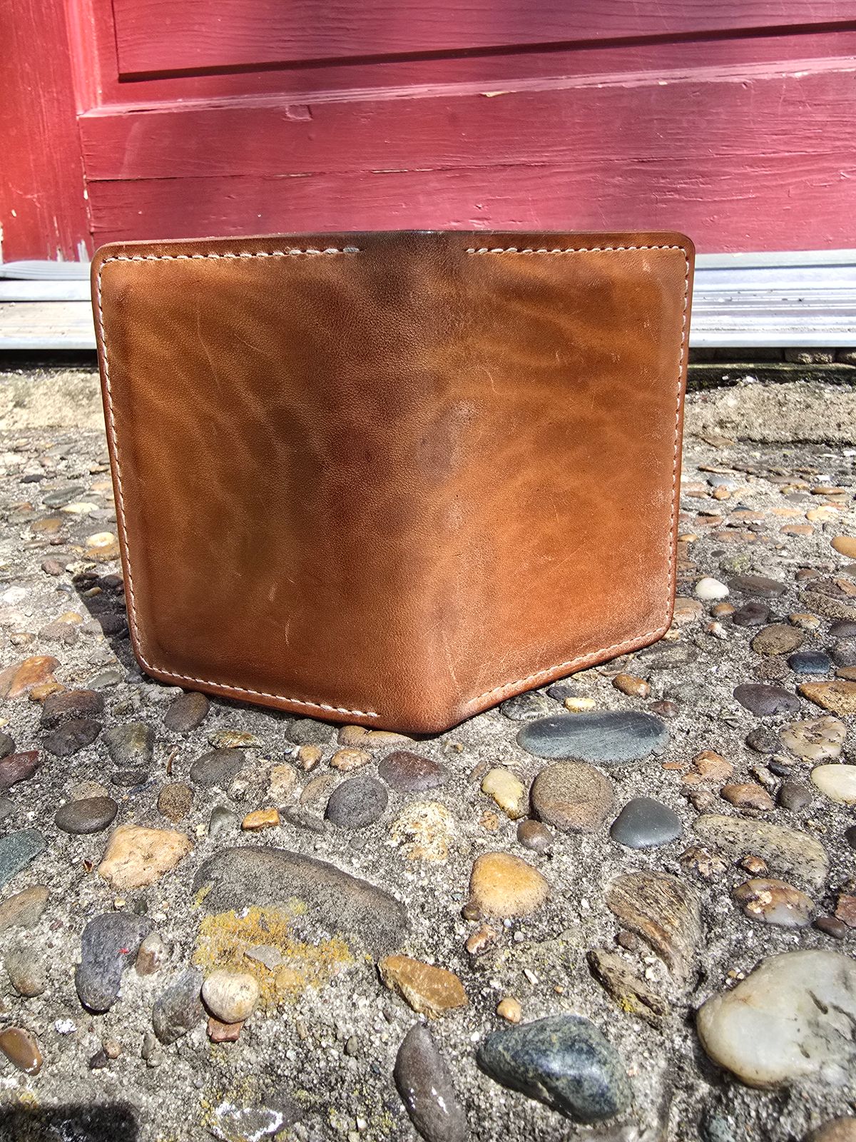 Photo by LouisvilleLeatherGuy on April 5, 2026 of the Ashland Leather Co. Bugs Moran in Horween Natural Pit-Tanned Horsebutt.