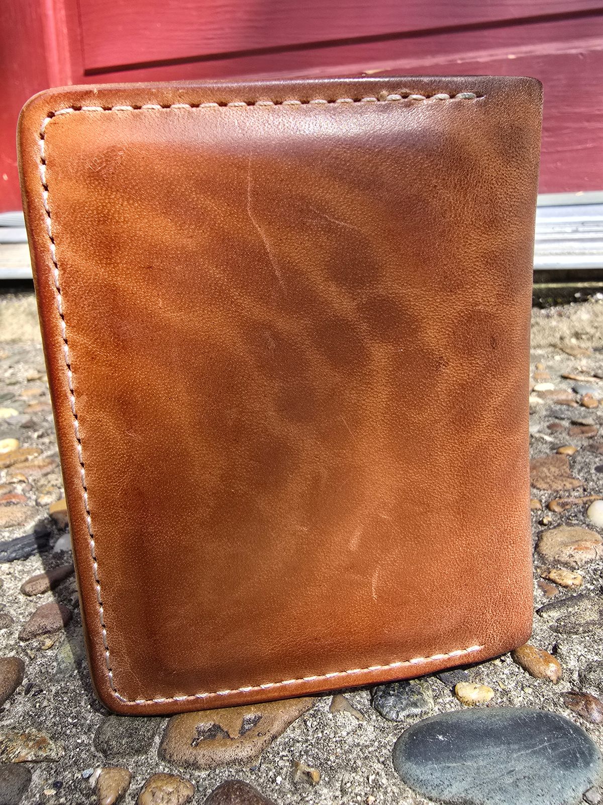 Photo by LouisvilleLeatherGuy on April 5, 2026 of the Ashland Leather Co. Bugs Moran in Horween Natural Pit-Tanned Horsebutt.