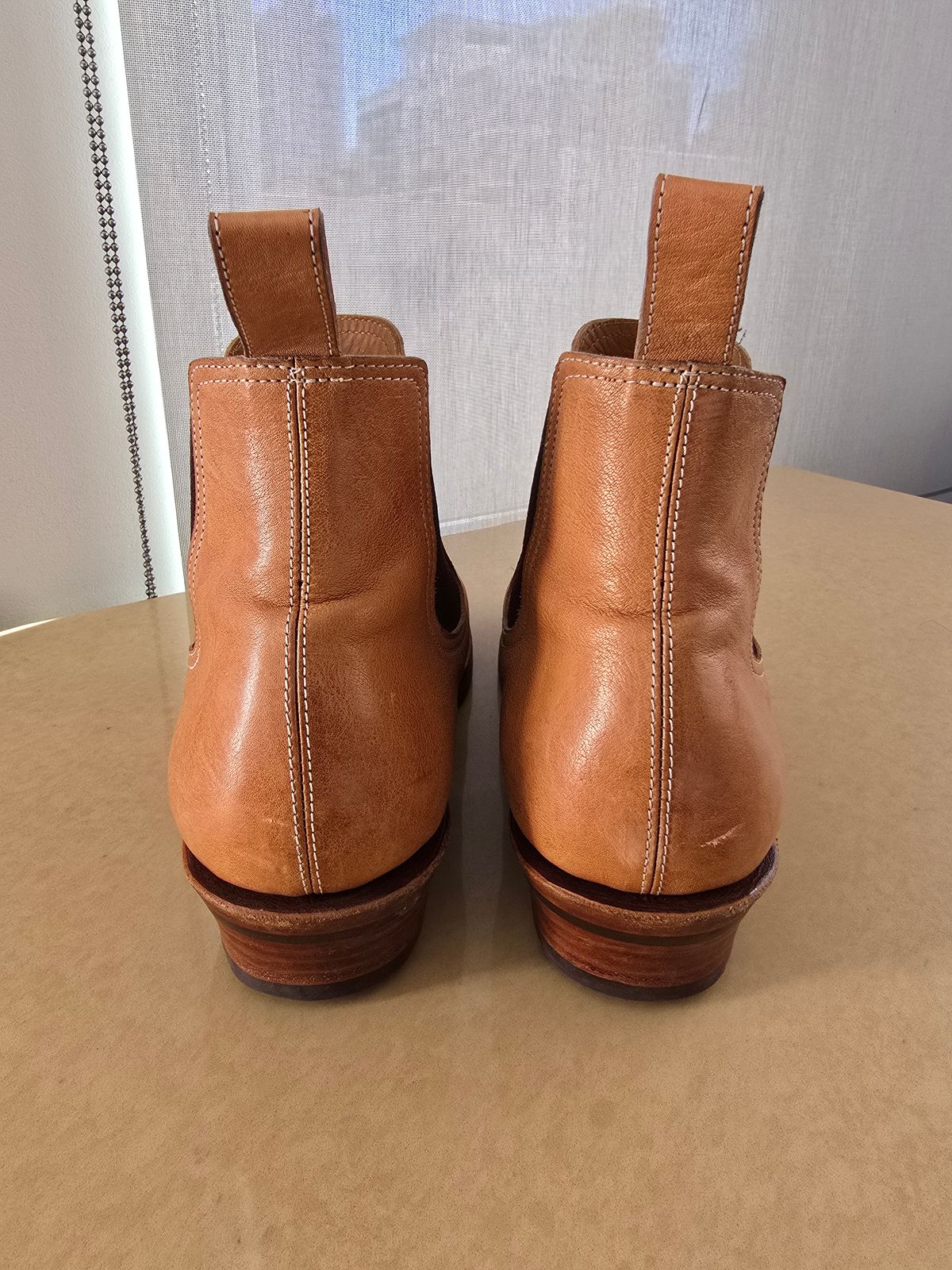 Photo by LouisvilleLeatherGuy on December 5, 2025 of the Briselblack The Seventh Chelsea Boot in Maryam Natural Kangaroo.