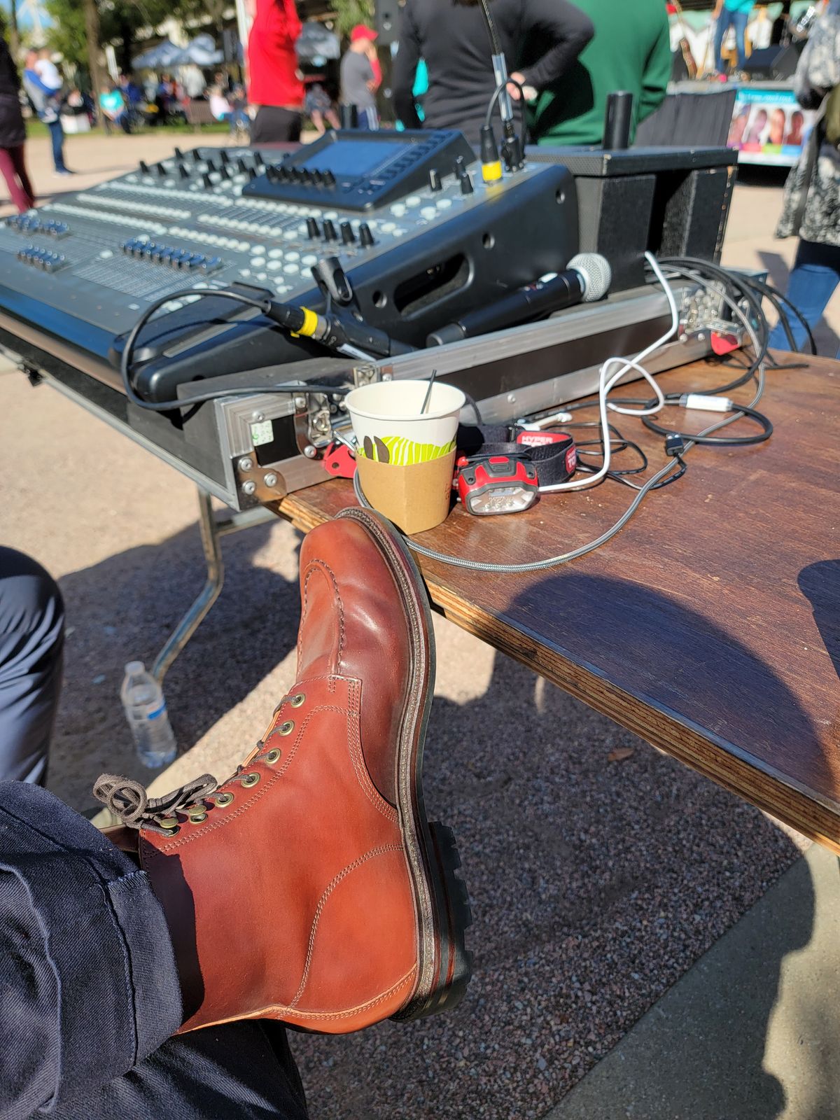 Photo by LouisvilleLeatherGuy on November 3, 2023 of the Grant Stone Brass Boot in Horween Garnet Shell Cordovan.