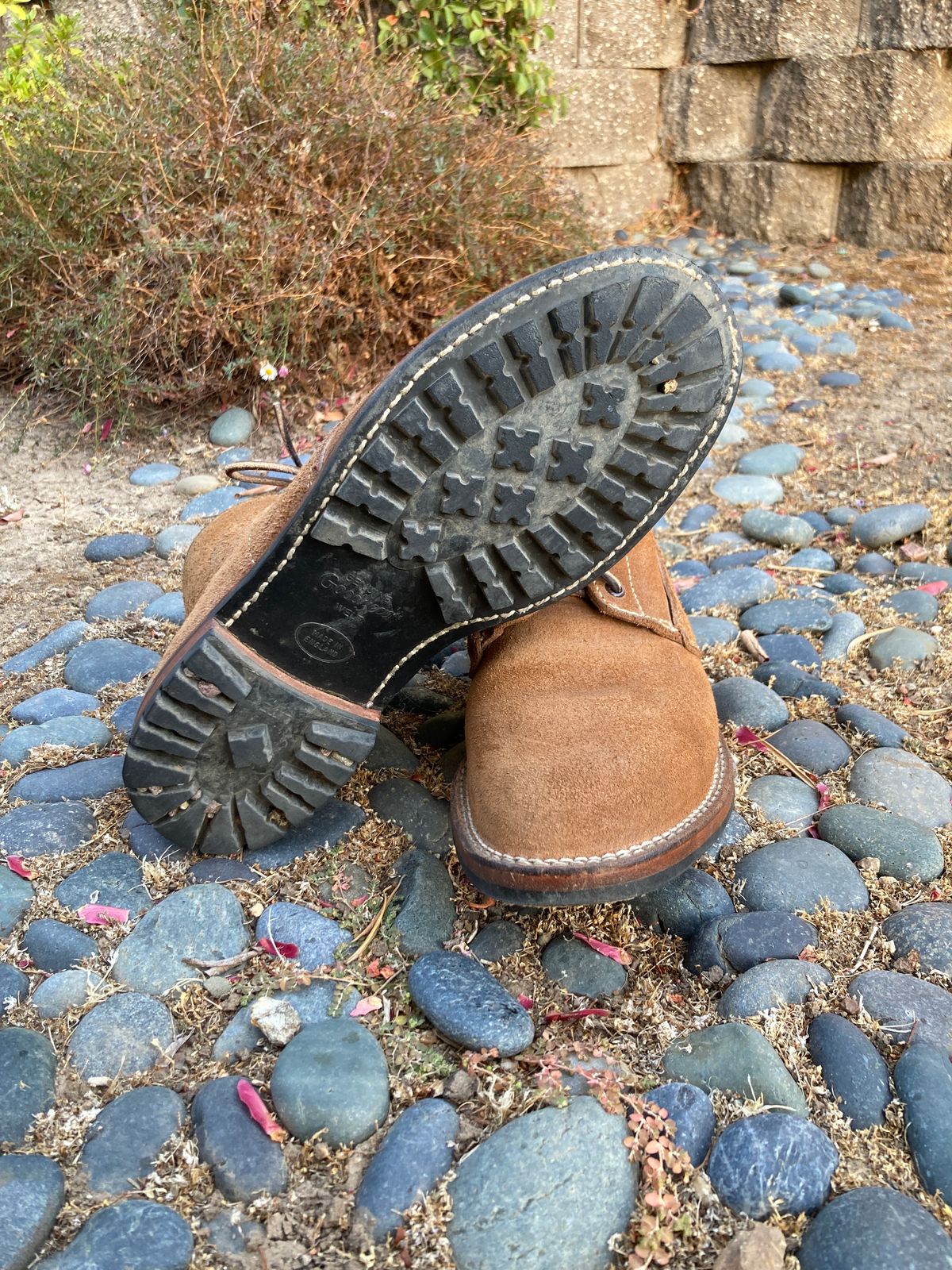 Photo by boogieshafer on September 22, 2023 of the Viberg Trench Boot in Horween Natural Chromexcel Roughout.