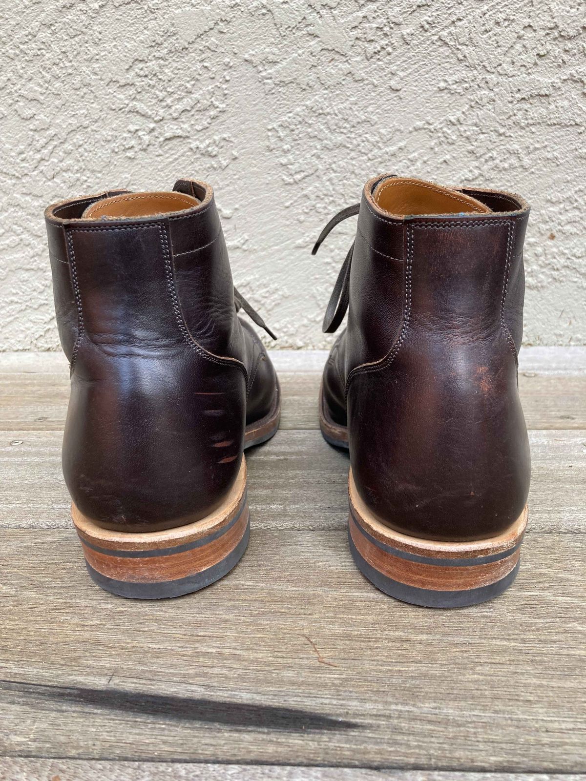 Photo by boogieshafer on January 5, 2022 of the Viberg Service Boot in Horween Brown Wooly.