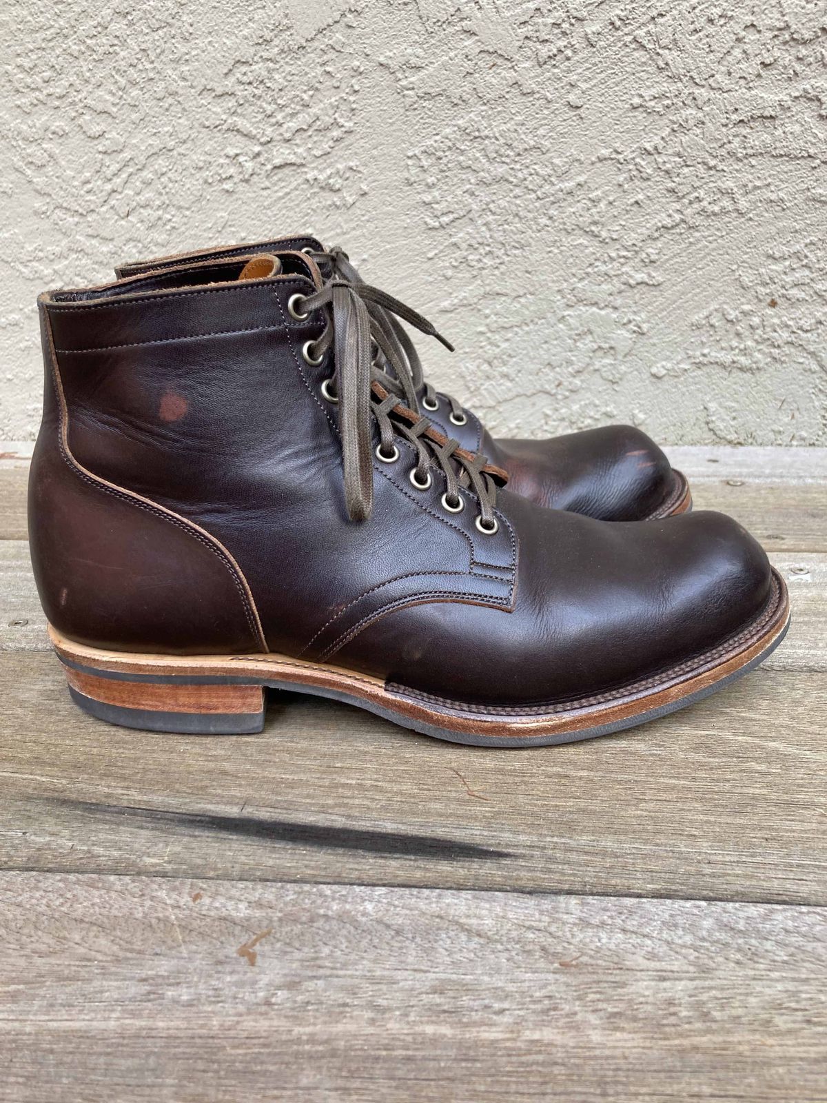 Photo by boogieshafer on January 5, 2022 of the Viberg Service Boot in Horween Brown Wooly.