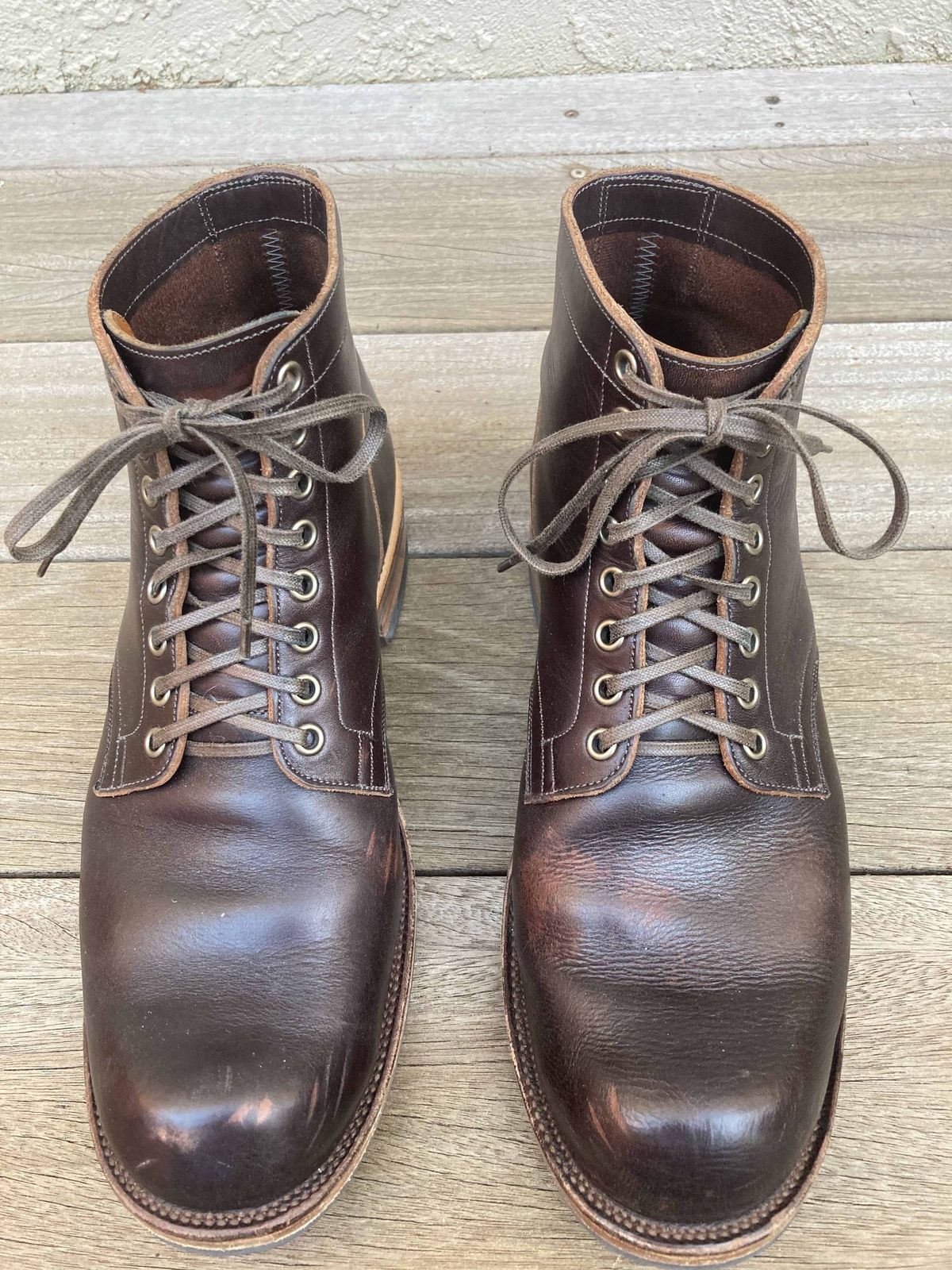 Photo by boogieshafer on February 6, 2022 of the Viberg Service Boot in Horween Brown Wooly.