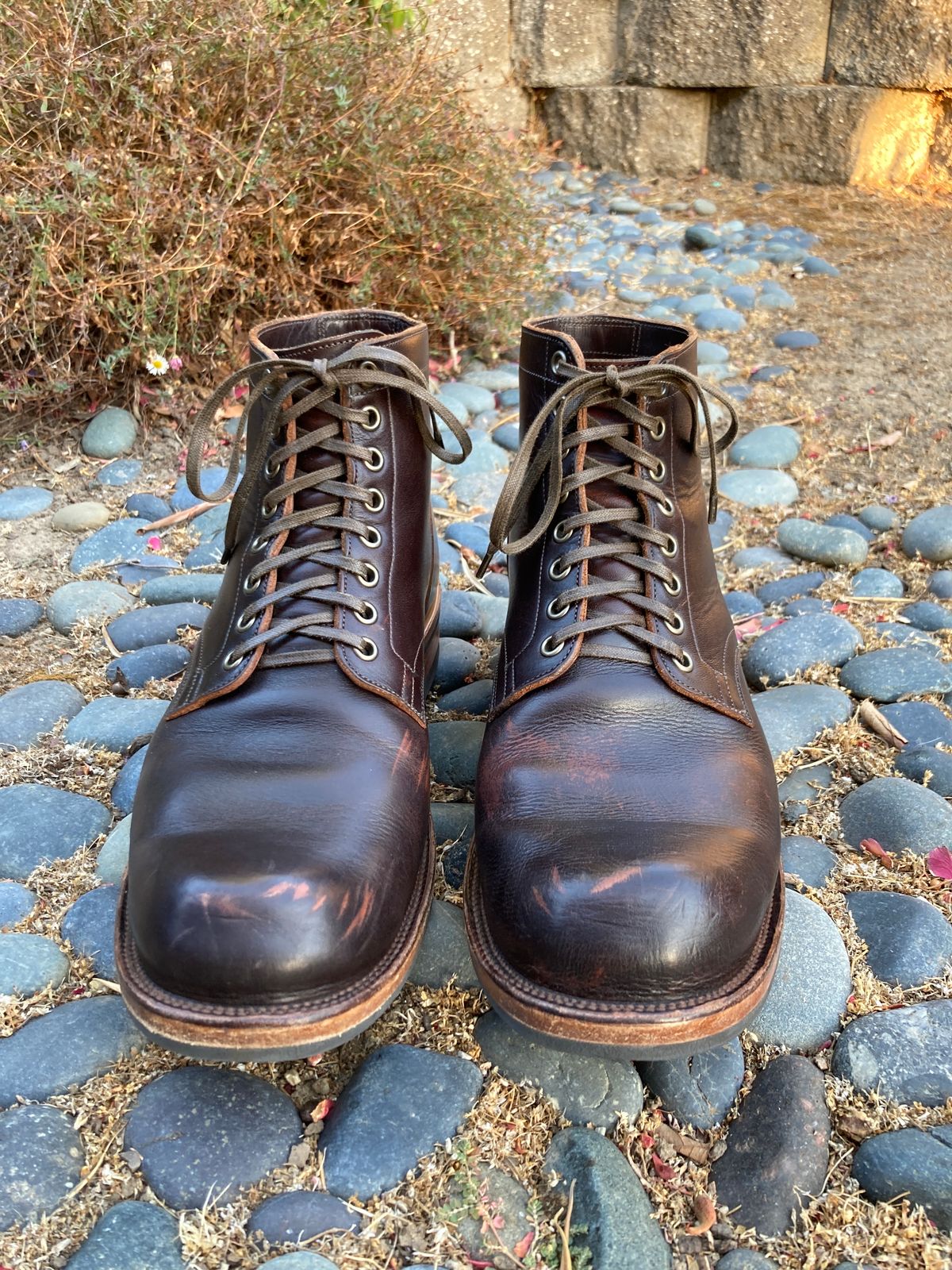 Photo by boogieshafer on September 22, 2023 of the Viberg Service Boot in Horween Brown Wooly.