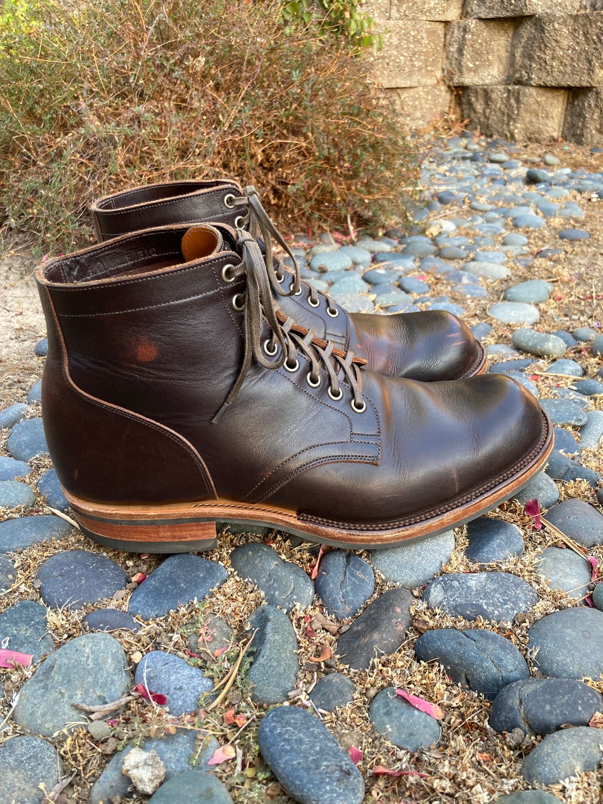 Photo by boogieshafer on September 22, 2023 of the Viberg Service Boot in Horween Brown Wooly.