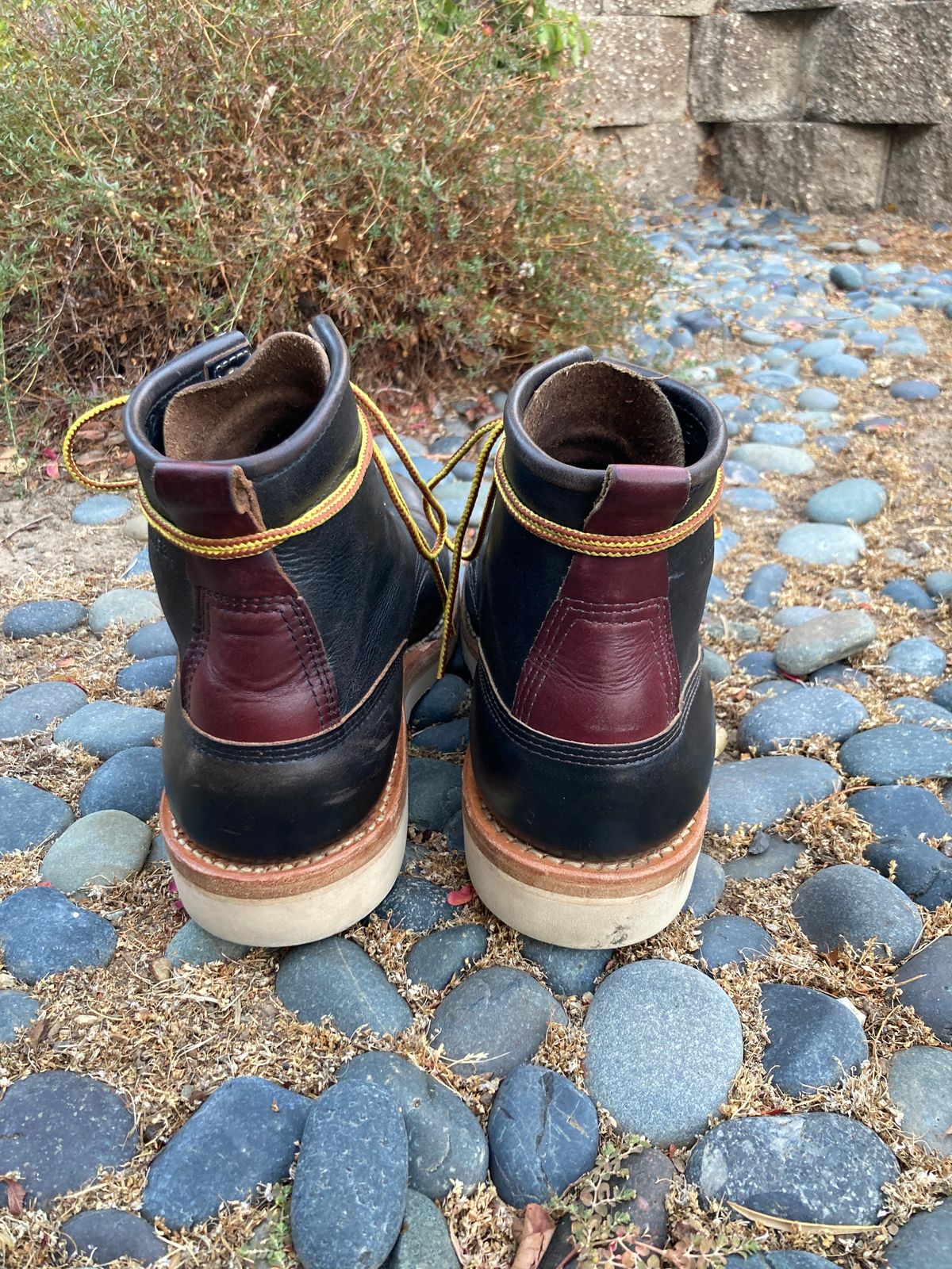 Photo by boogieshafer on September 11, 2023 of the White's x Max Schaaf 4Q Riding Boot in Horween Black Teacore Chromexcel.