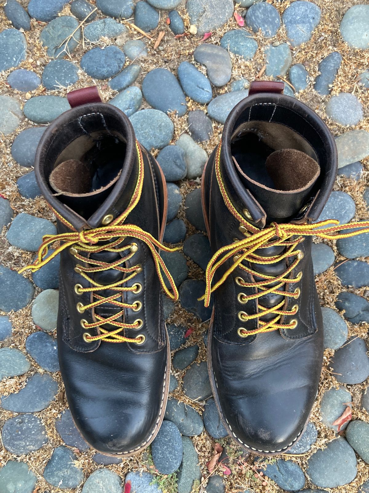 Photo by boogieshafer on September 11, 2023 of the White's x Max Schaaf 4Q Riding Boot in Horween Black Teacore Chromexcel.