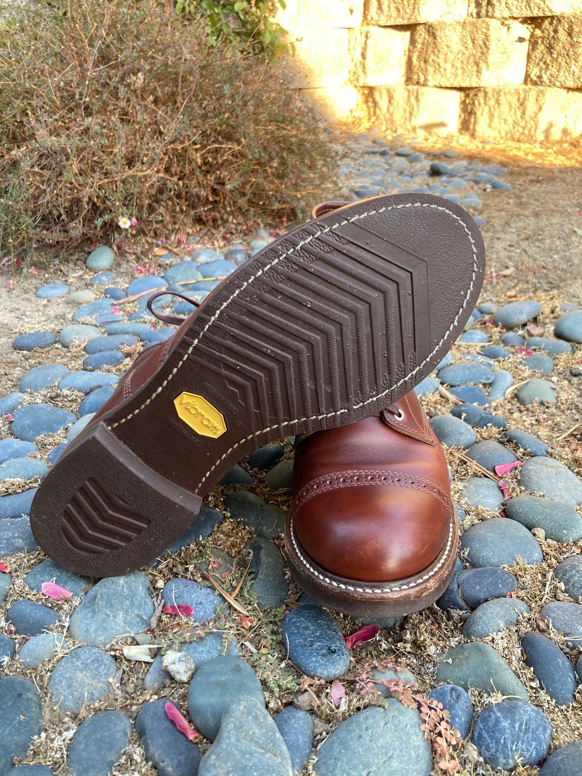 Photo by boogieshafer on September 24, 2023 of the John Lofgren Combat Boots in Horween Timber Chromexcel.