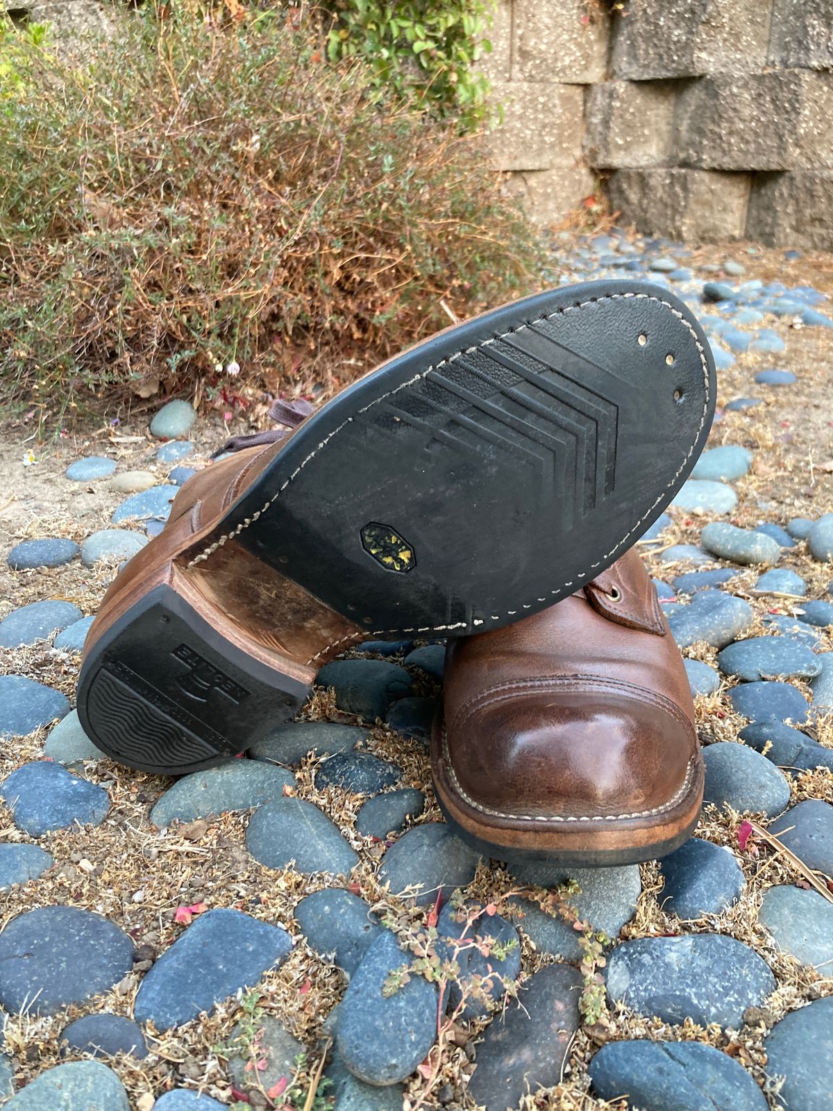 Photo by boogieshafer on September 18, 2023 of the Viberg Service Boot PCT in Horween Natural Chromexcel.