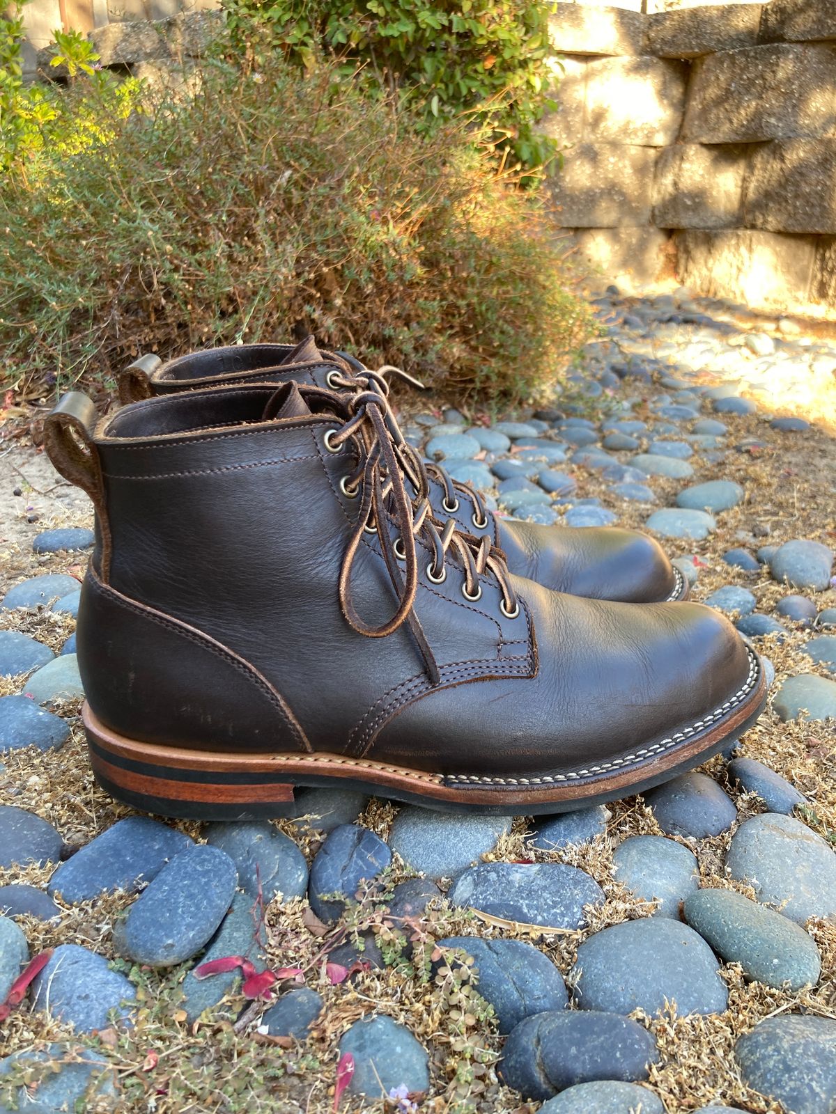 Photo by boogieshafer on September 6, 2023 of the Viberg Service Boot in Seidel Brown Oil Tan.