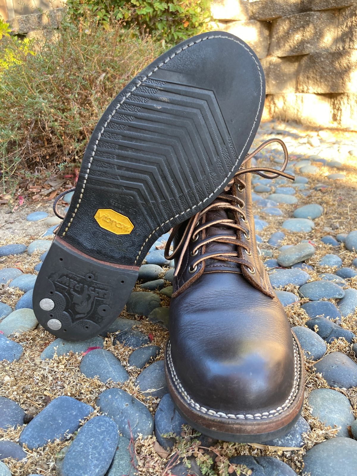 Photo by boogieshafer on September 6, 2023 of the Viberg Service Boot in Seidel Brown Oil Tan.