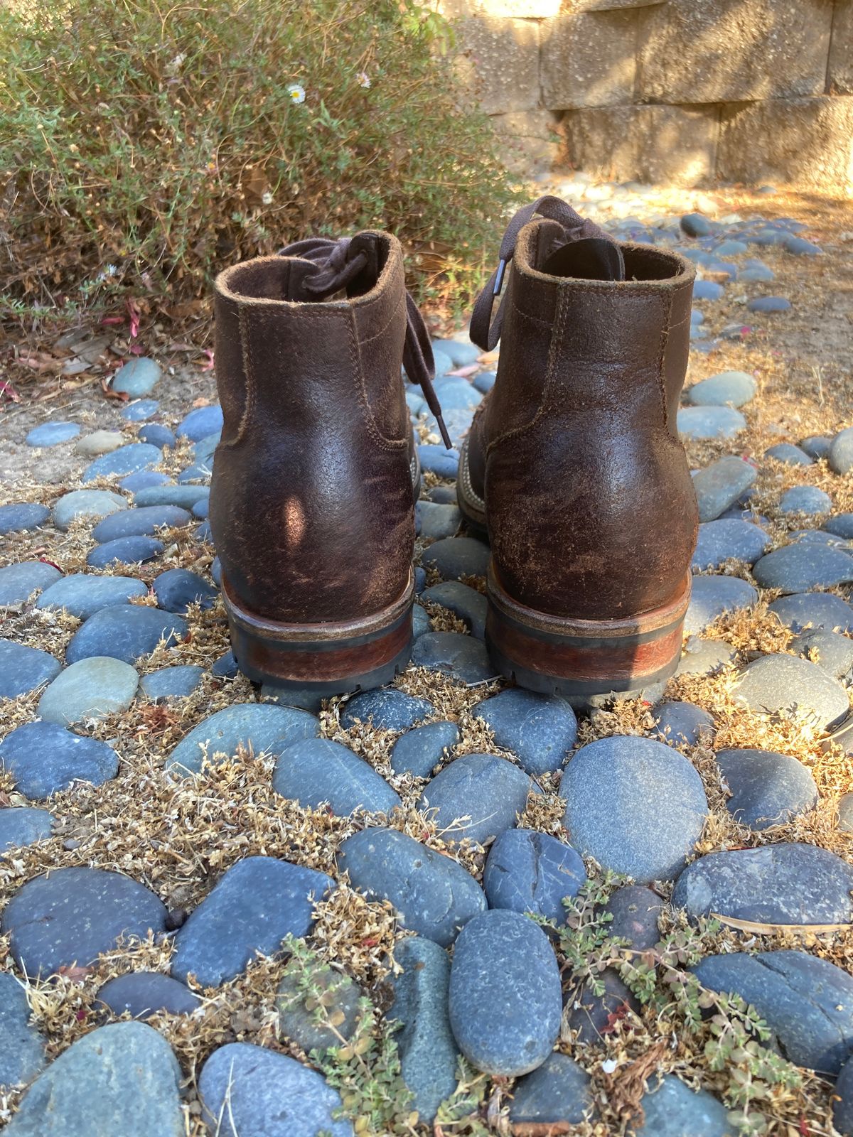 Photo by boogieshafer on August 25, 2023 of the Viberg Service Boot BCT in Horween Brown Waxed Flesh.