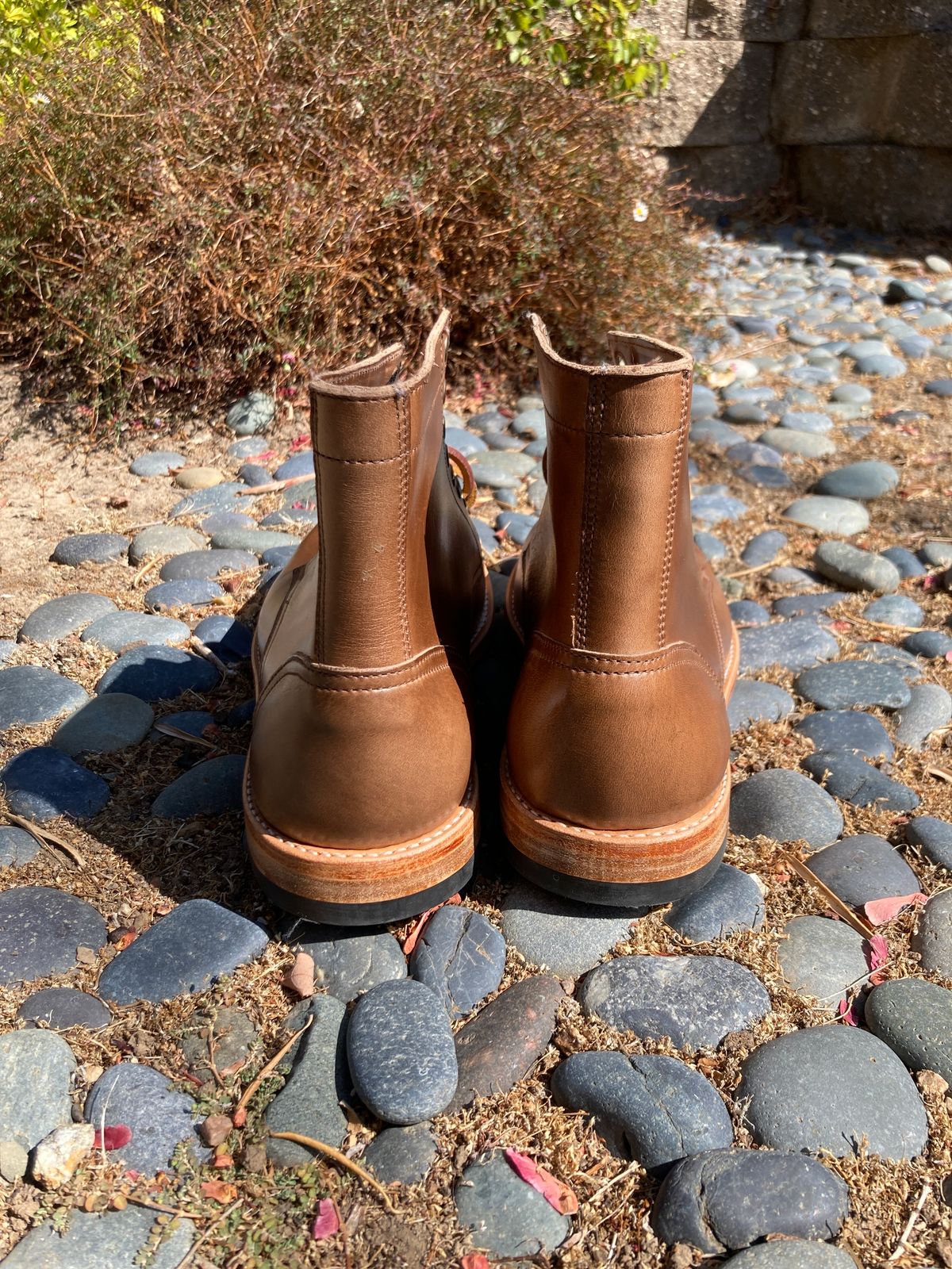 Photo by boogieshafer on October 1, 2023 of the Oak Street Bootmakers Trench Boot in Horween Natural Chromexcel.