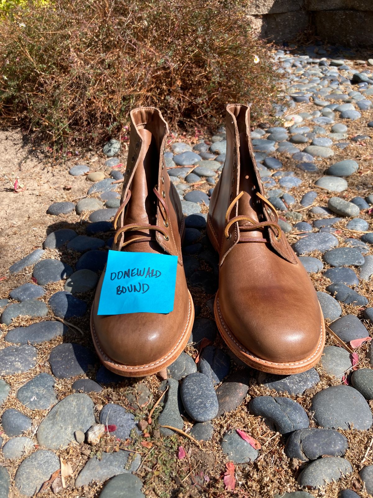 Photo by boogieshafer on October 1, 2023 of the Oak Street Bootmakers Trench Boot in Horween Natural Chromexcel.