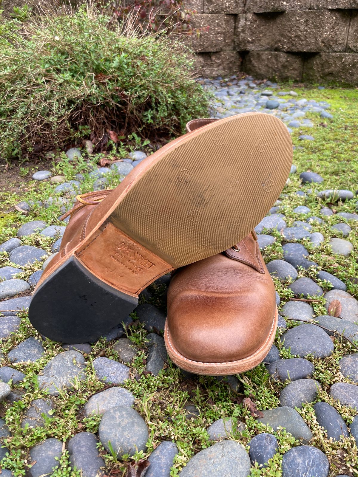 Photo by boogieshafer on February 3, 2024 of the Oak Street Bootmakers Trench Boot in Horween Natural Chromexcel.