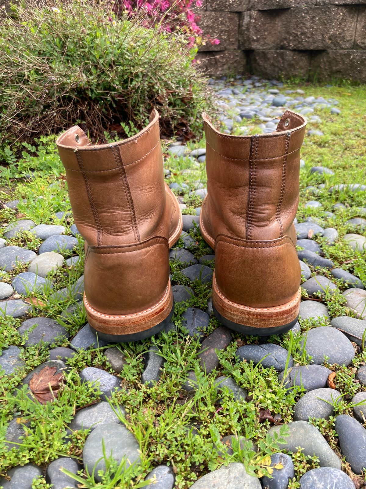 Photo by boogieshafer on March 3, 2024 of the Oak Street Bootmakers Trench Boot in Horween Natural Chromexcel.