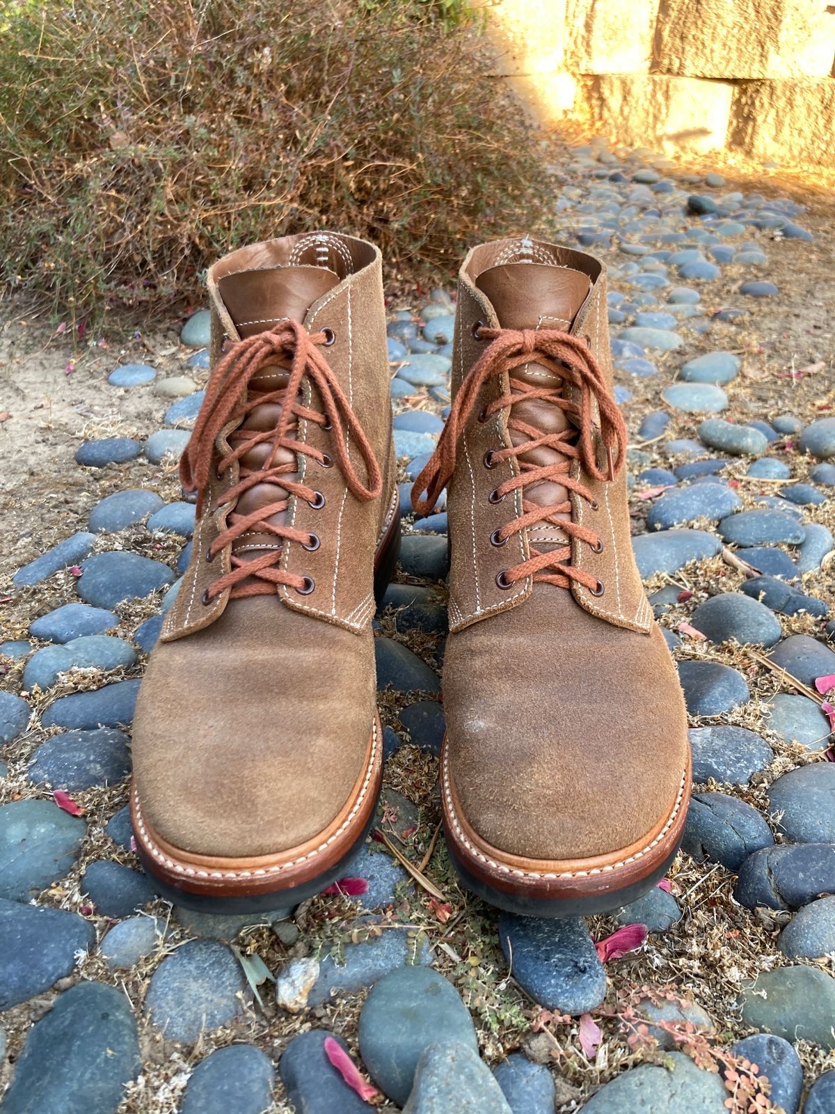 Photo by boogieshafer on September 24, 2023 of the John Lofgren M-43 Service Shoes in Horween Natural Chromexcel Roughout.