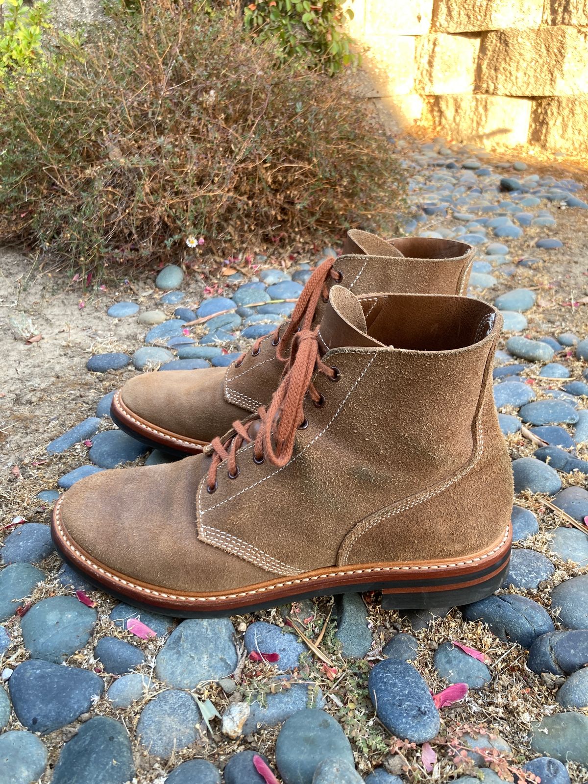 Photo by boogieshafer on September 24, 2023 of the John Lofgren M-43 Service Shoes in Horween Natural Chromexcel Roughout.