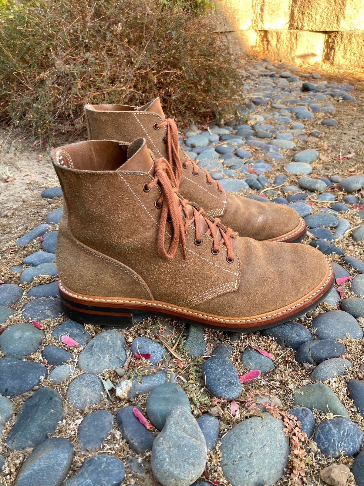 Photo by boogieshafer on September 24, 2023 of the John Lofgren M-43 Service Shoes in Horween Natural Chromexcel Roughout.