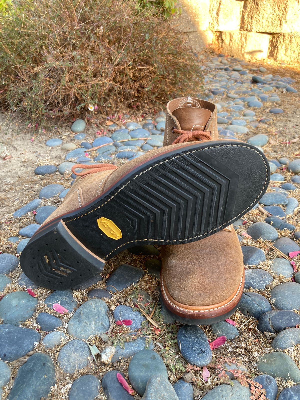 Photo by boogieshafer on September 24, 2023 of the John Lofgren M-43 Service Shoes in Horween Natural Chromexcel Roughout.