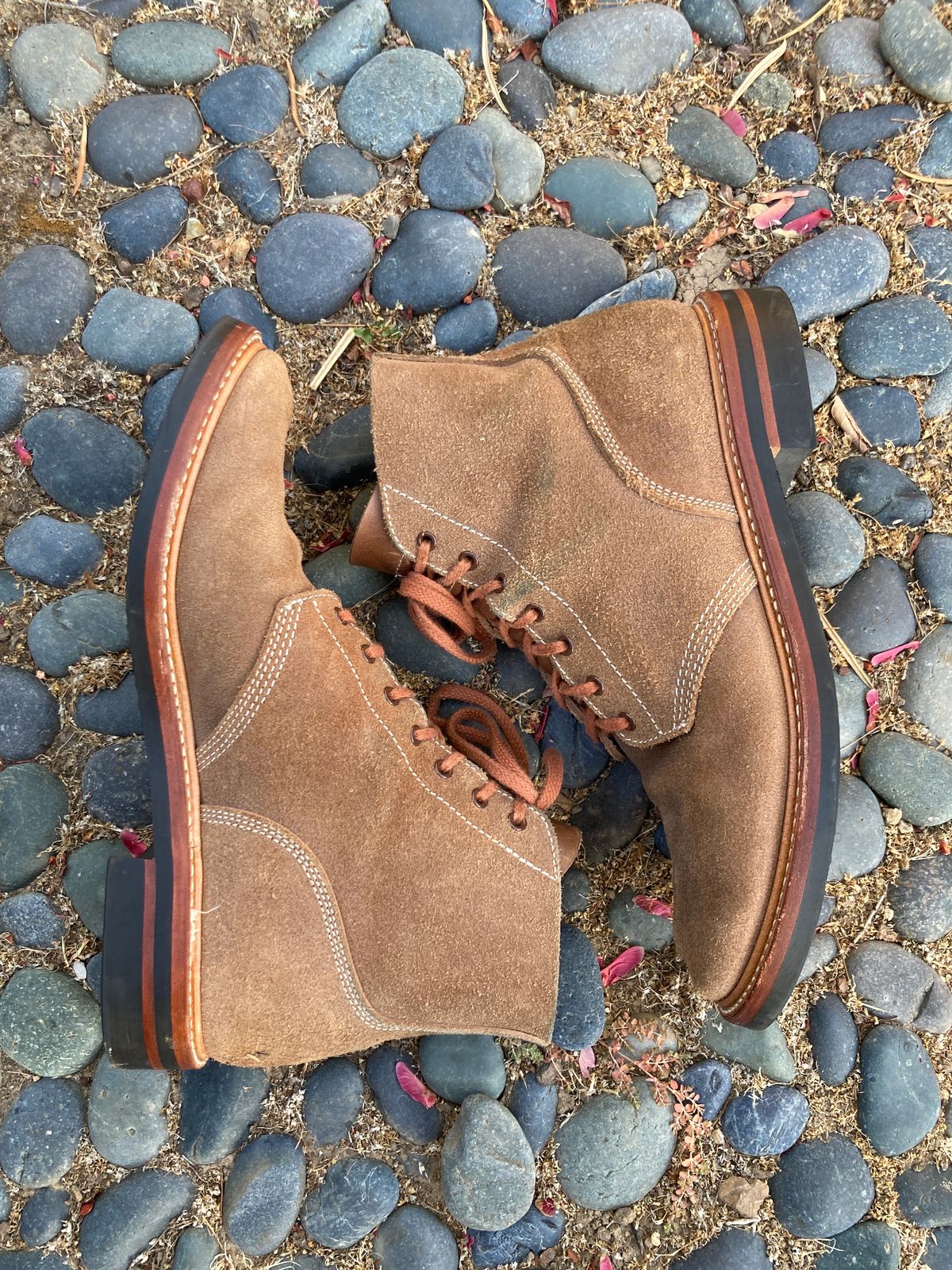 Photo by boogieshafer on September 24, 2023 of the John Lofgren M-43 Service Shoes in Horween Natural Chromexcel Roughout.