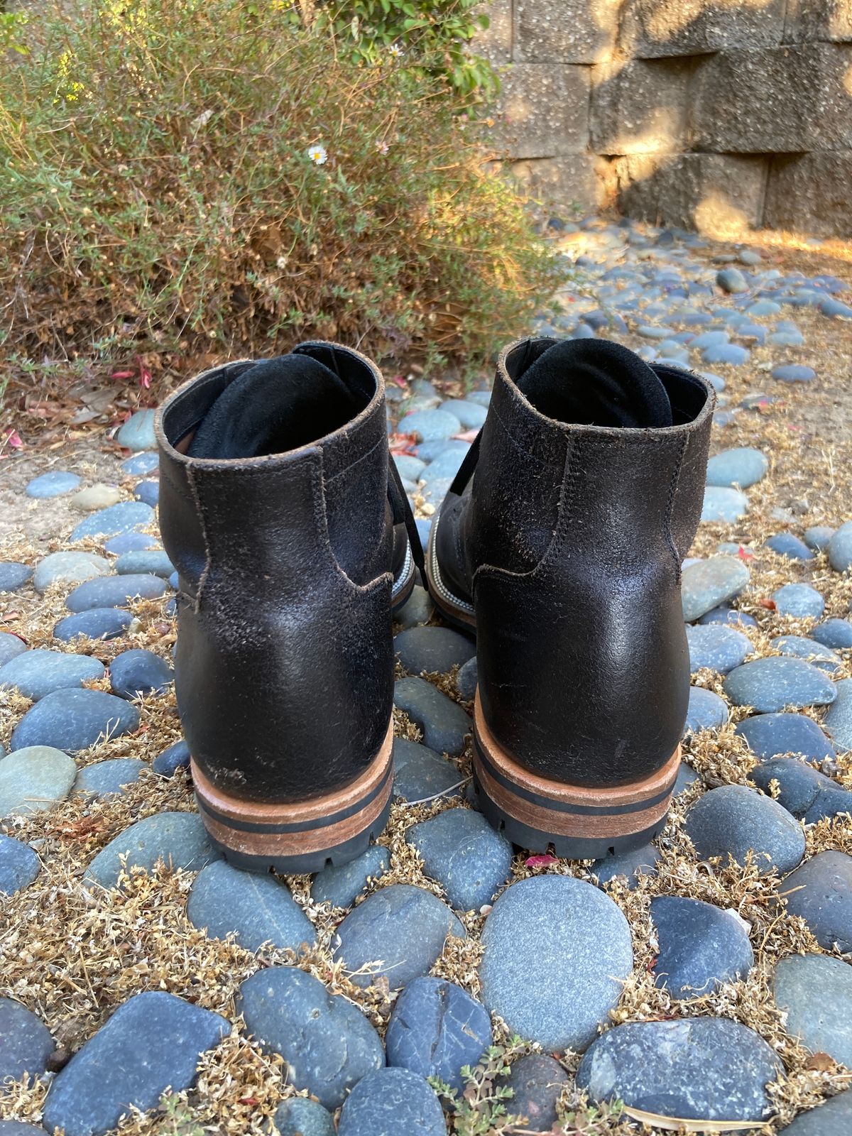 Photo by boogieshafer on August 28, 2023 of the Viberg Service Boot in Horween Black Waxed Flesh.