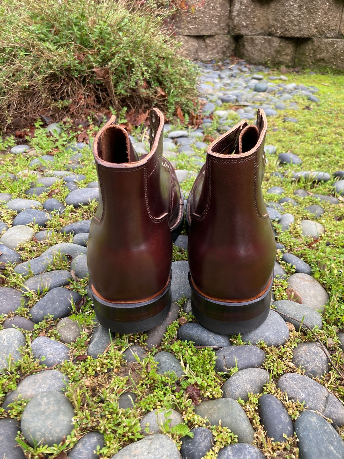 Photo by boogieshafer on February 11, 2024 of the Viberg Service Boot PCT in Horween Brown Chromexcel.