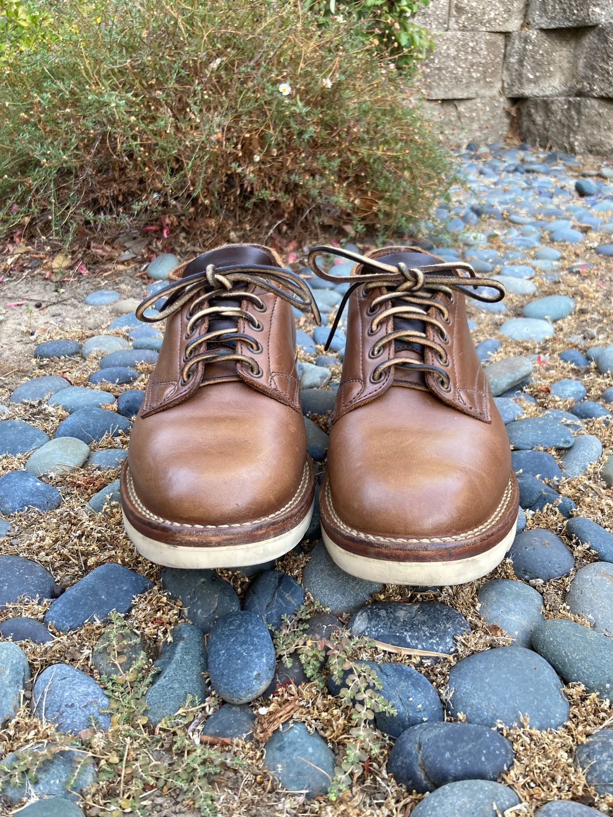 Photo by boogieshafer on August 26, 2023 of the Viberg 145 Oxford in Horween Natural Chromexcel.