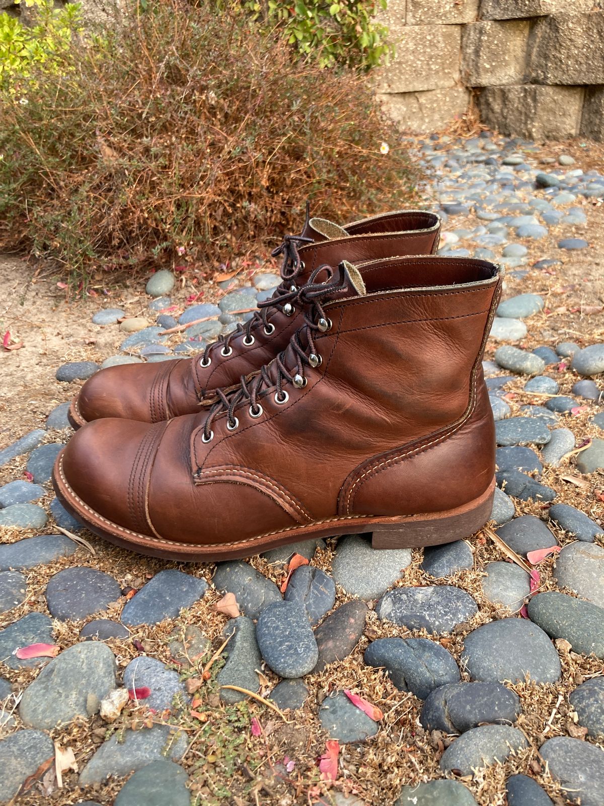 Photo by boogieshafer on October 1, 2023 of the Red Wing Iron Ranger in S.B. Foot Amber Harness.